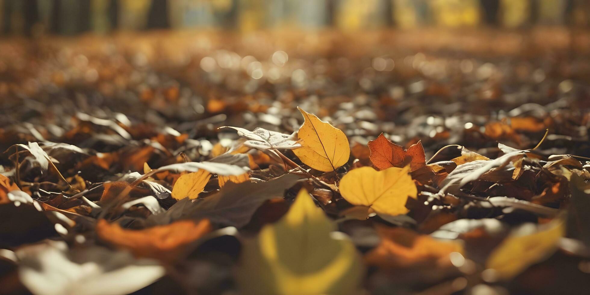 autunno stagione foglie pianta scena ai generato foto