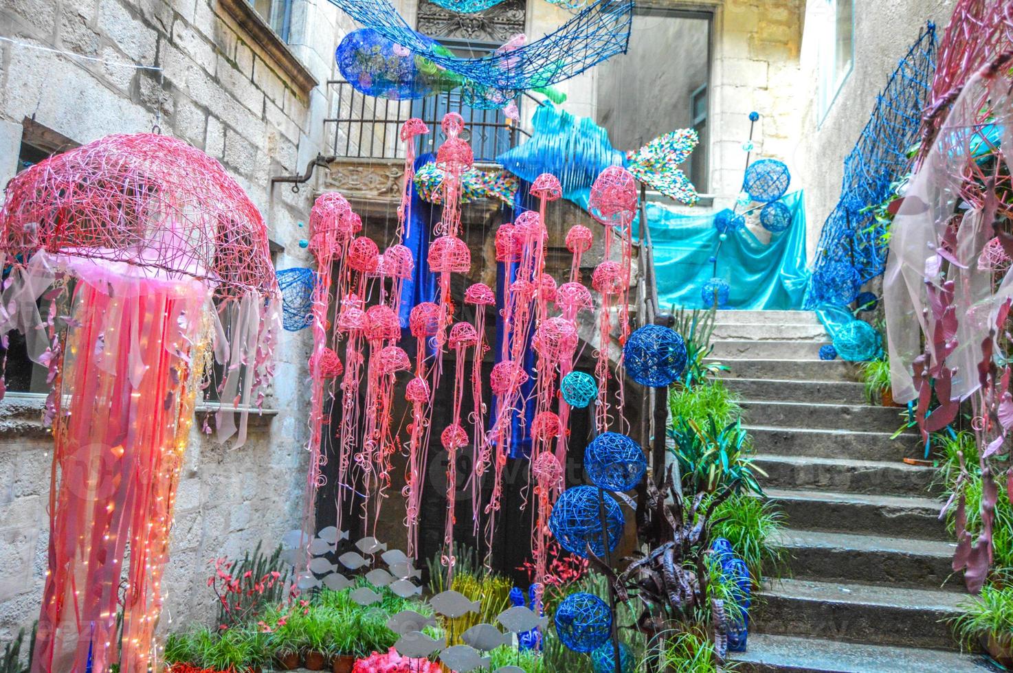 festa dei fiori a girona temps de flors, spagna. 2018 foto