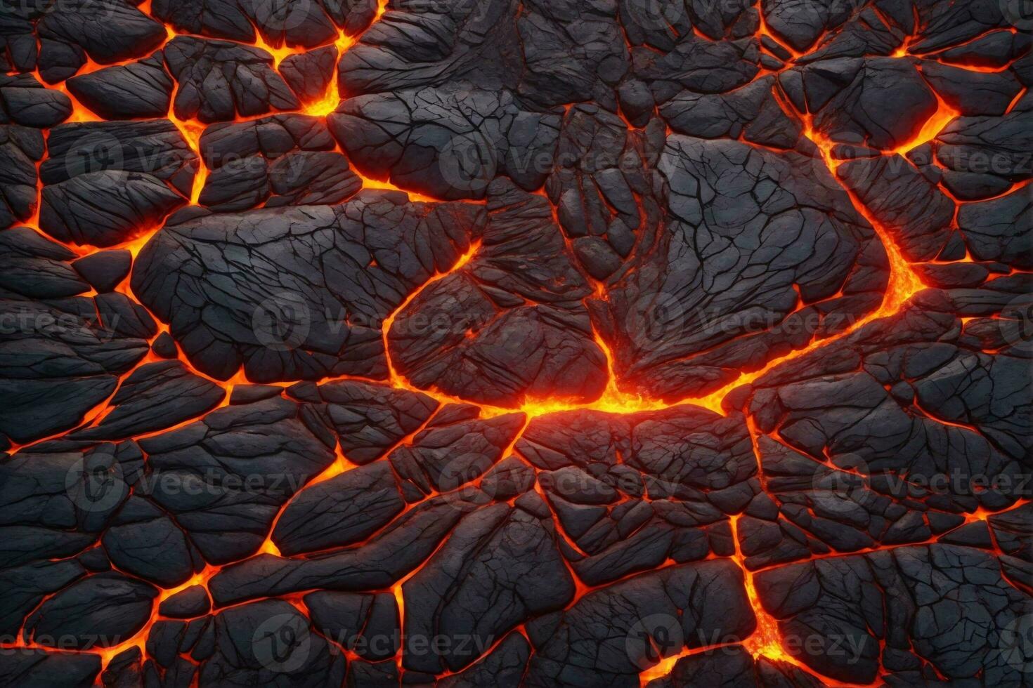 lava struttura sfondo, raggiante lava struttura sfondo, magma fluire, lava fluire, Cracked lava, ai generativo foto