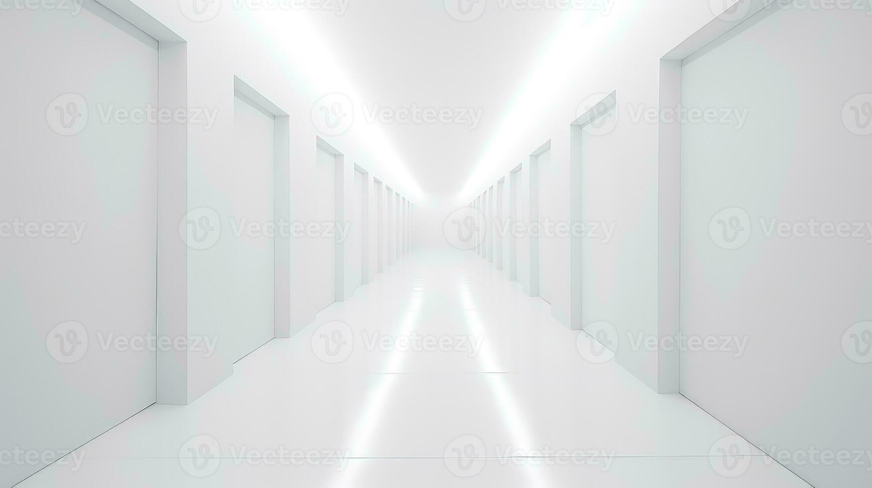 camera bianca parete corridoio sfondo ai generato foto