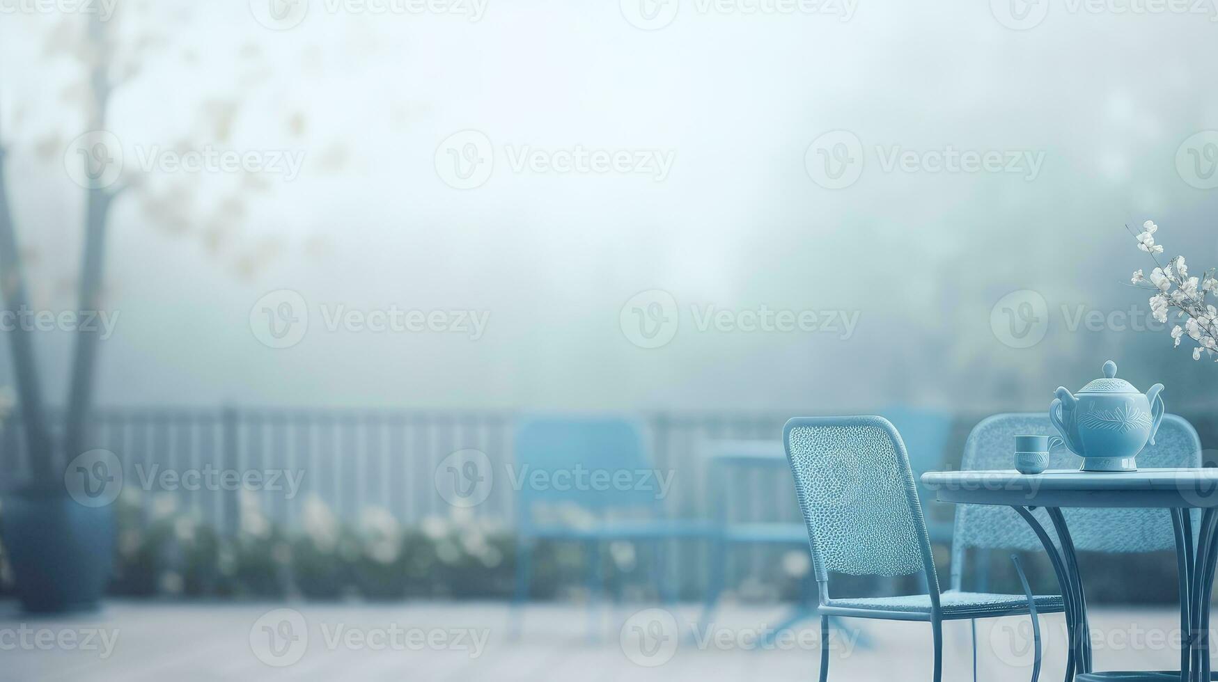 leggero sfocato blu all'aperto sfondo ai generato foto