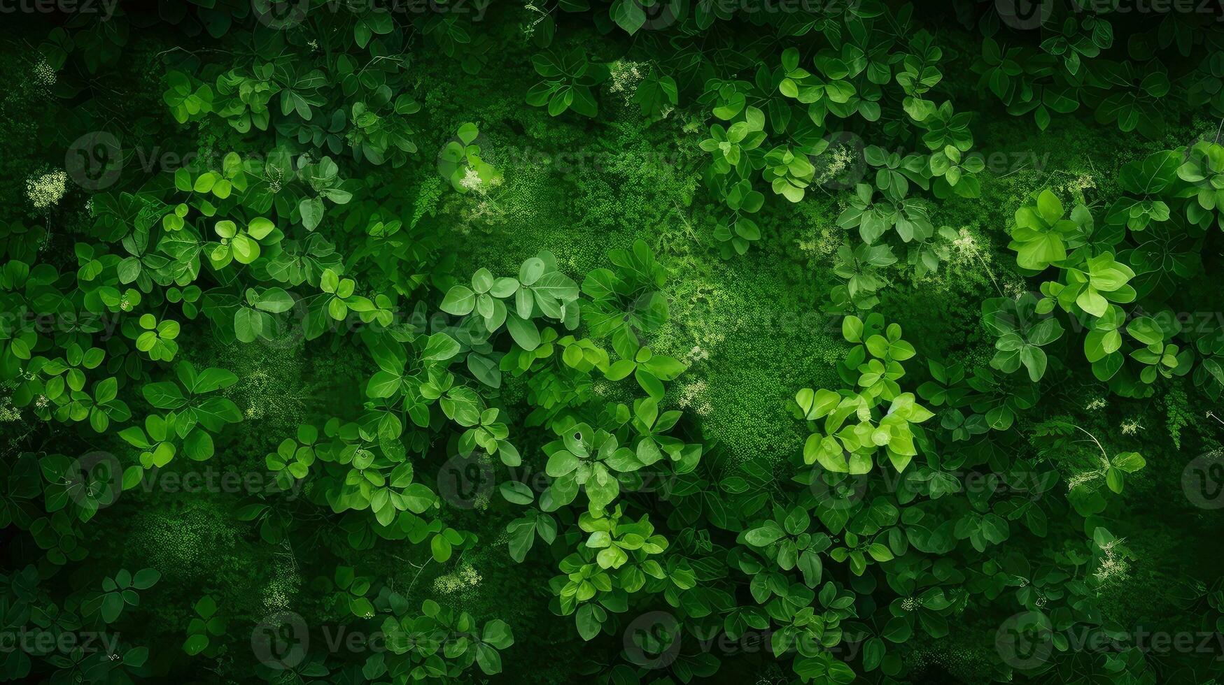 verdeggiante naturale verde fresco superiore Visualizza ai generato foto