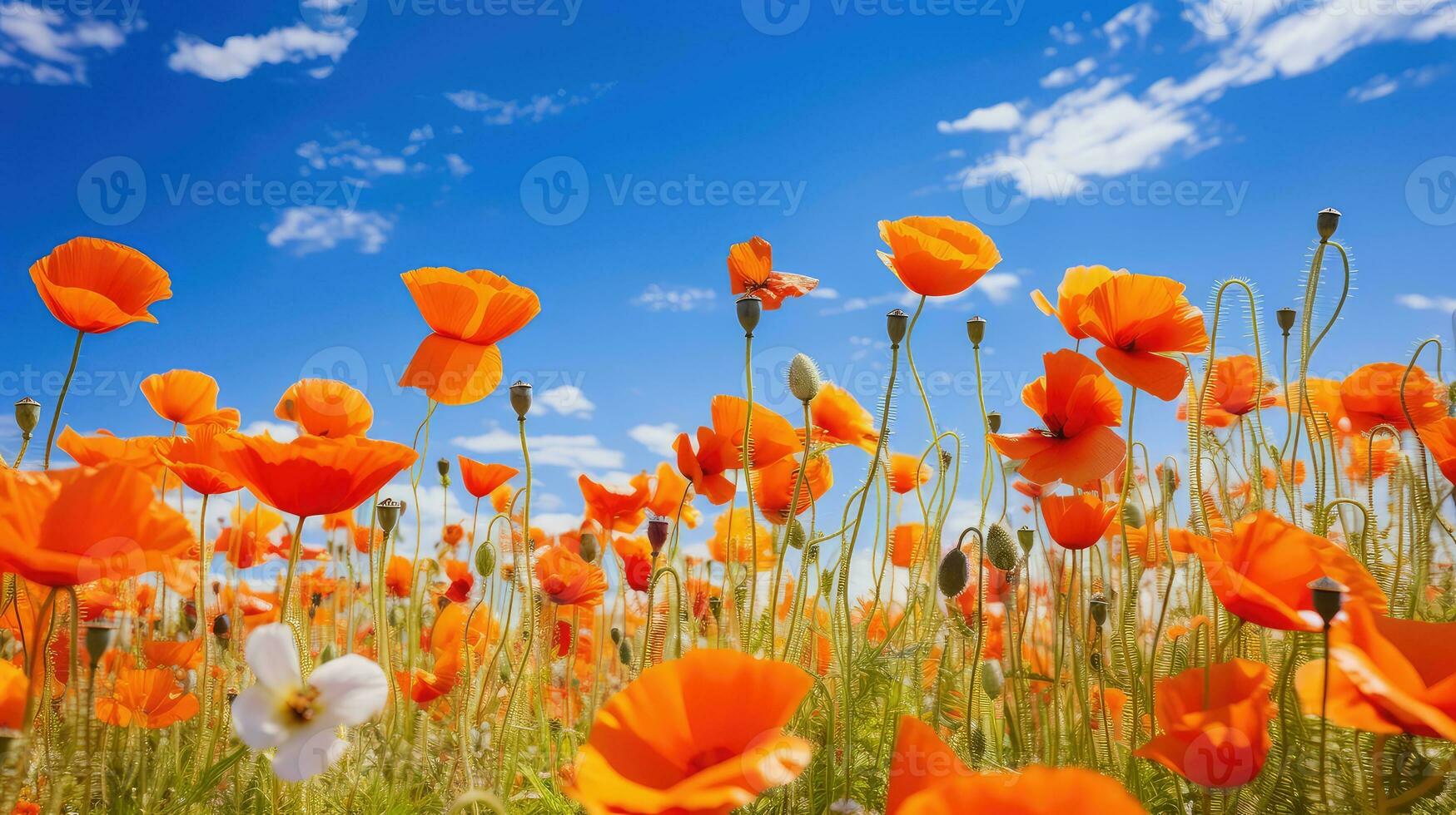 flora luminosa fiore sfondo sereno ai generato foto