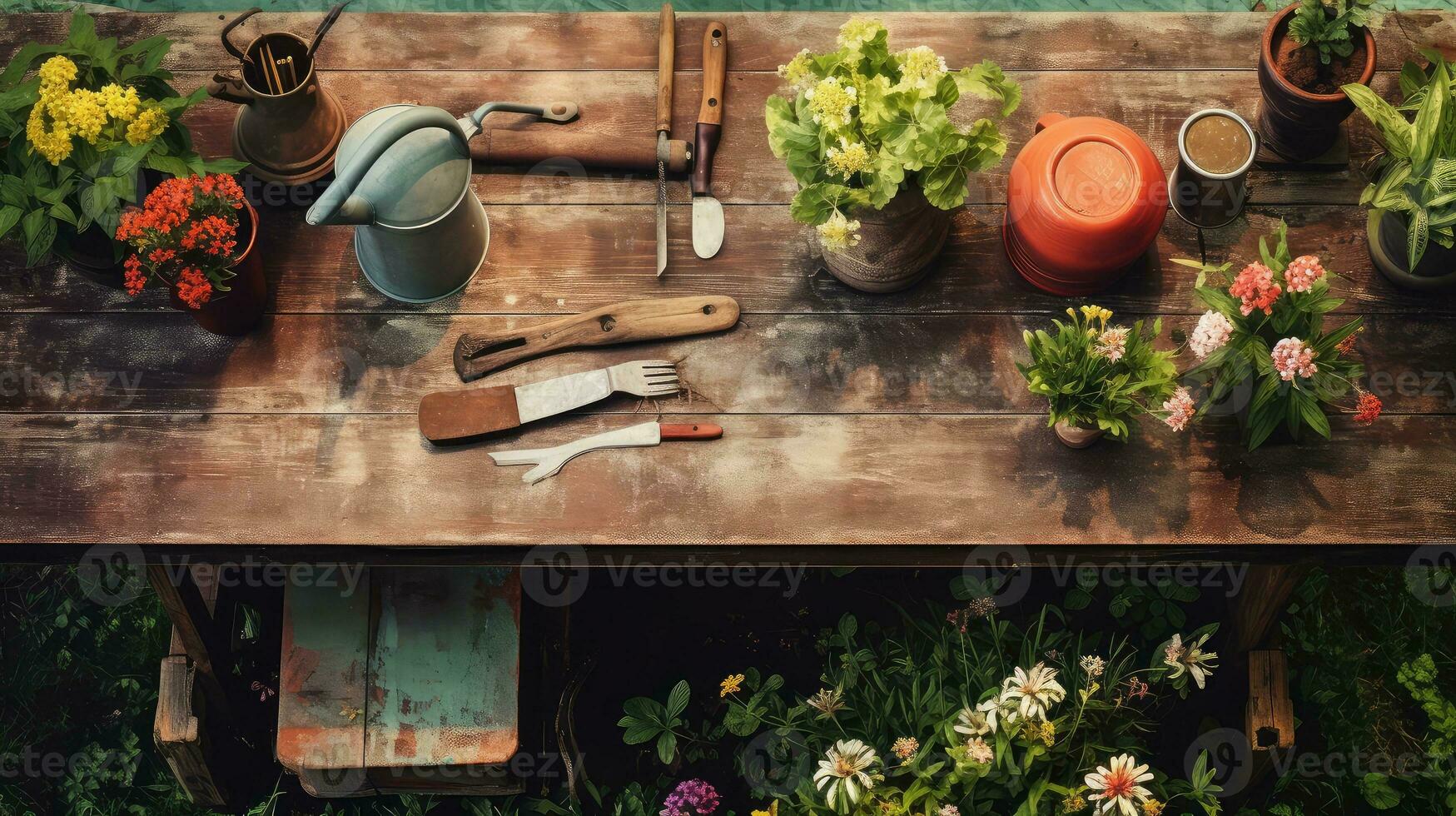 giardino natura primavera Vintage ▾ superiore Visualizza ai generato foto