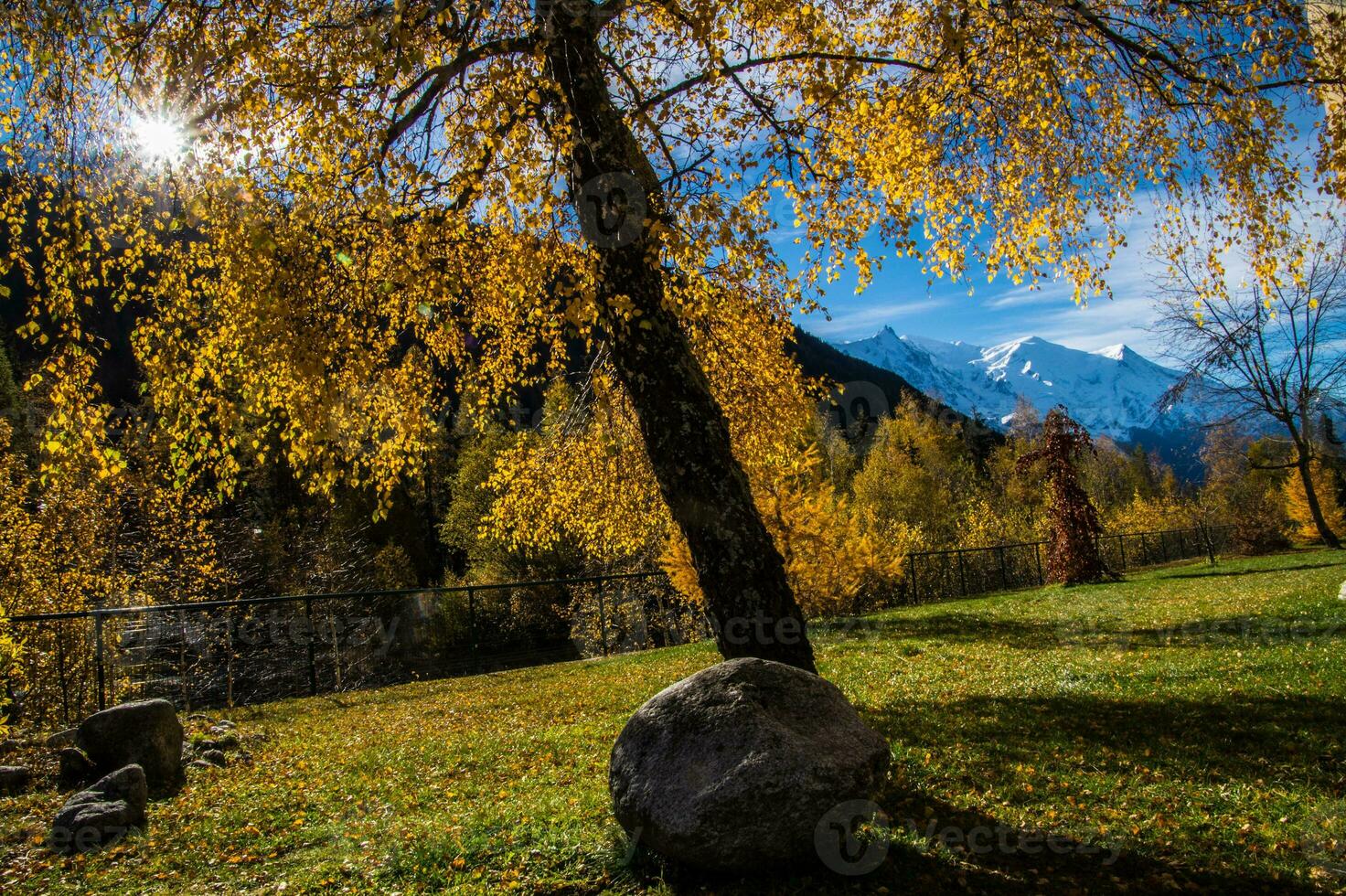 paesaggio di il francese Alpi nel autunno foto