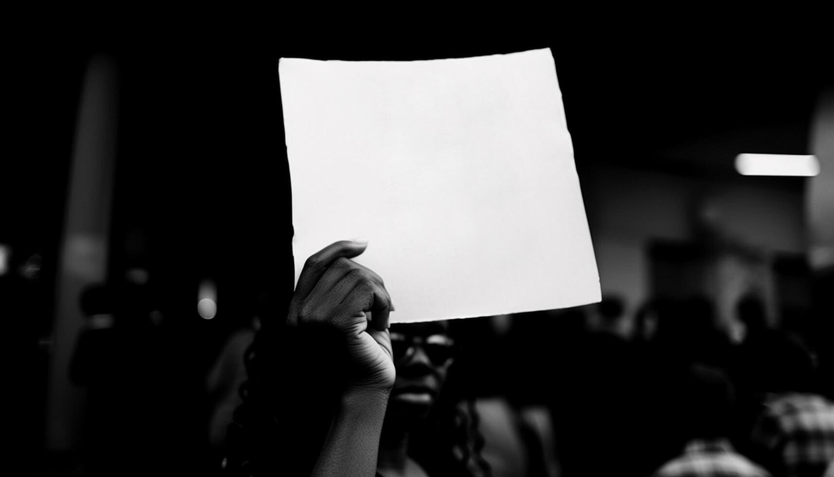 manifestanti Tenere segni, in piedi per formazione scolastica diritti generato di ai foto