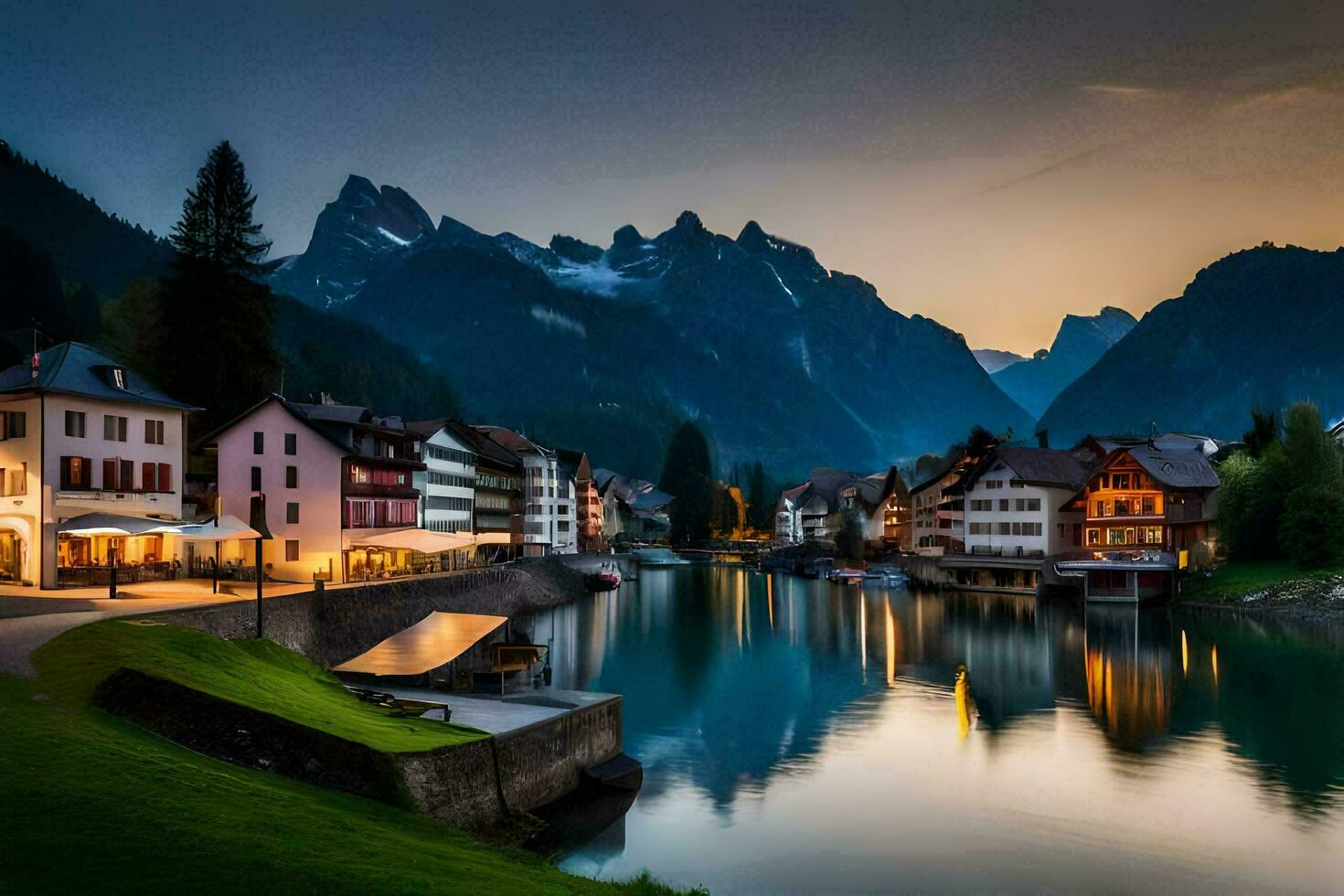 il cittadina di Altenburg, Svizzera. ai-generato foto