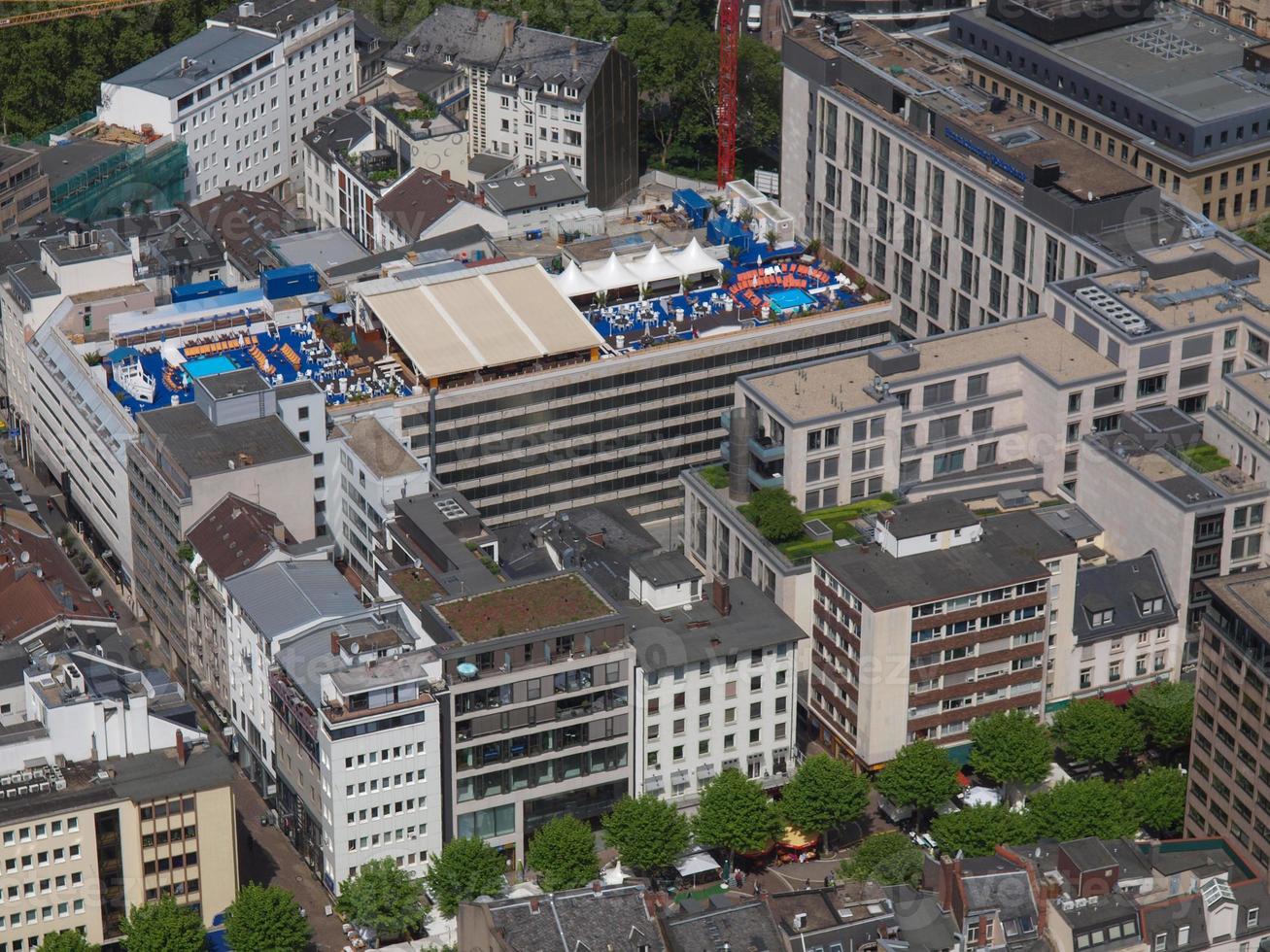 Vista aerea della città di Francoforte sul Meno in Germania foto