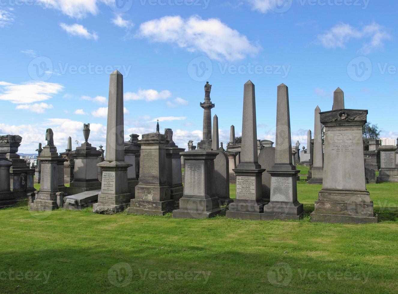 necropoli del cimitero di Glasgow foto