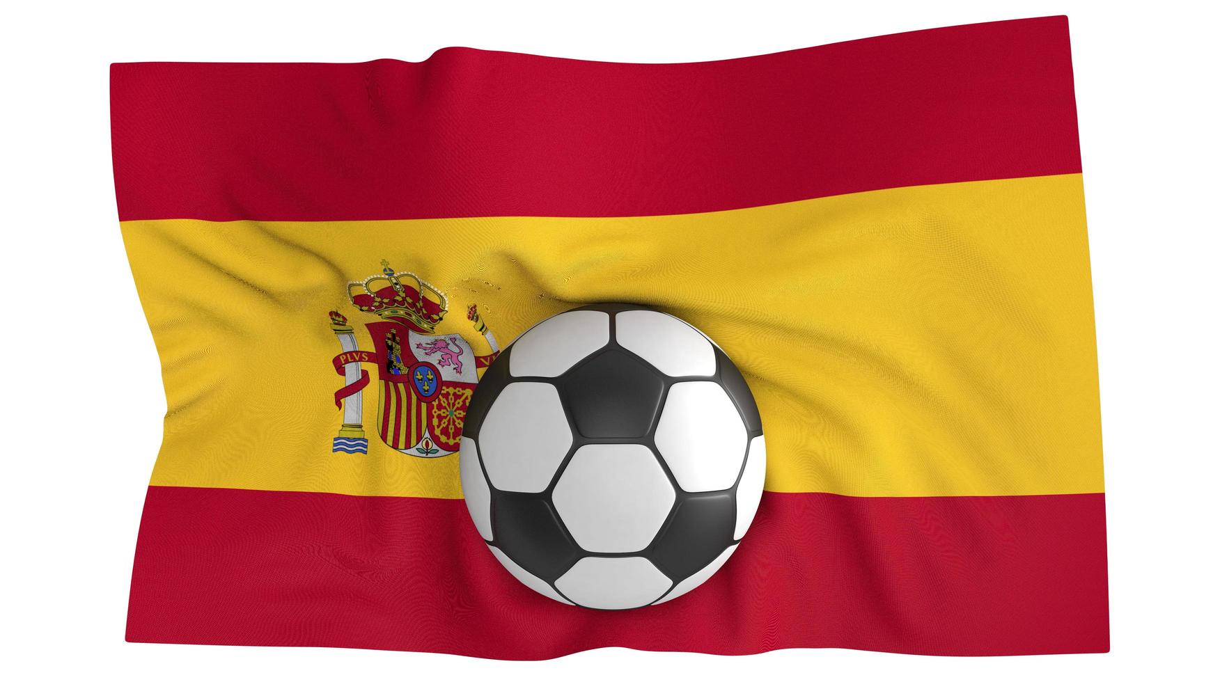 bandiera del mondo con pallone da calcio foto