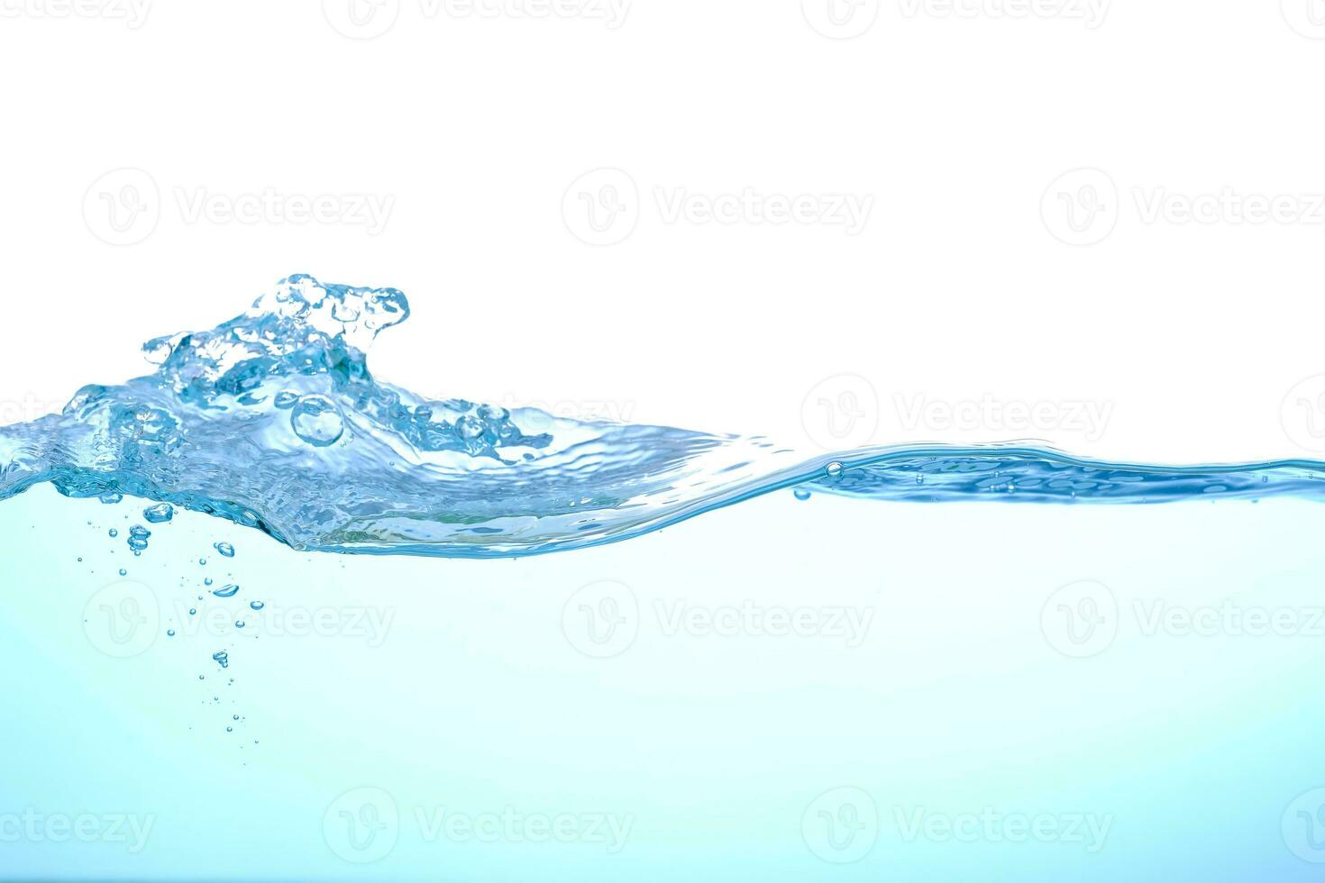 acqua superficie movimento. bianca sfondo. foto