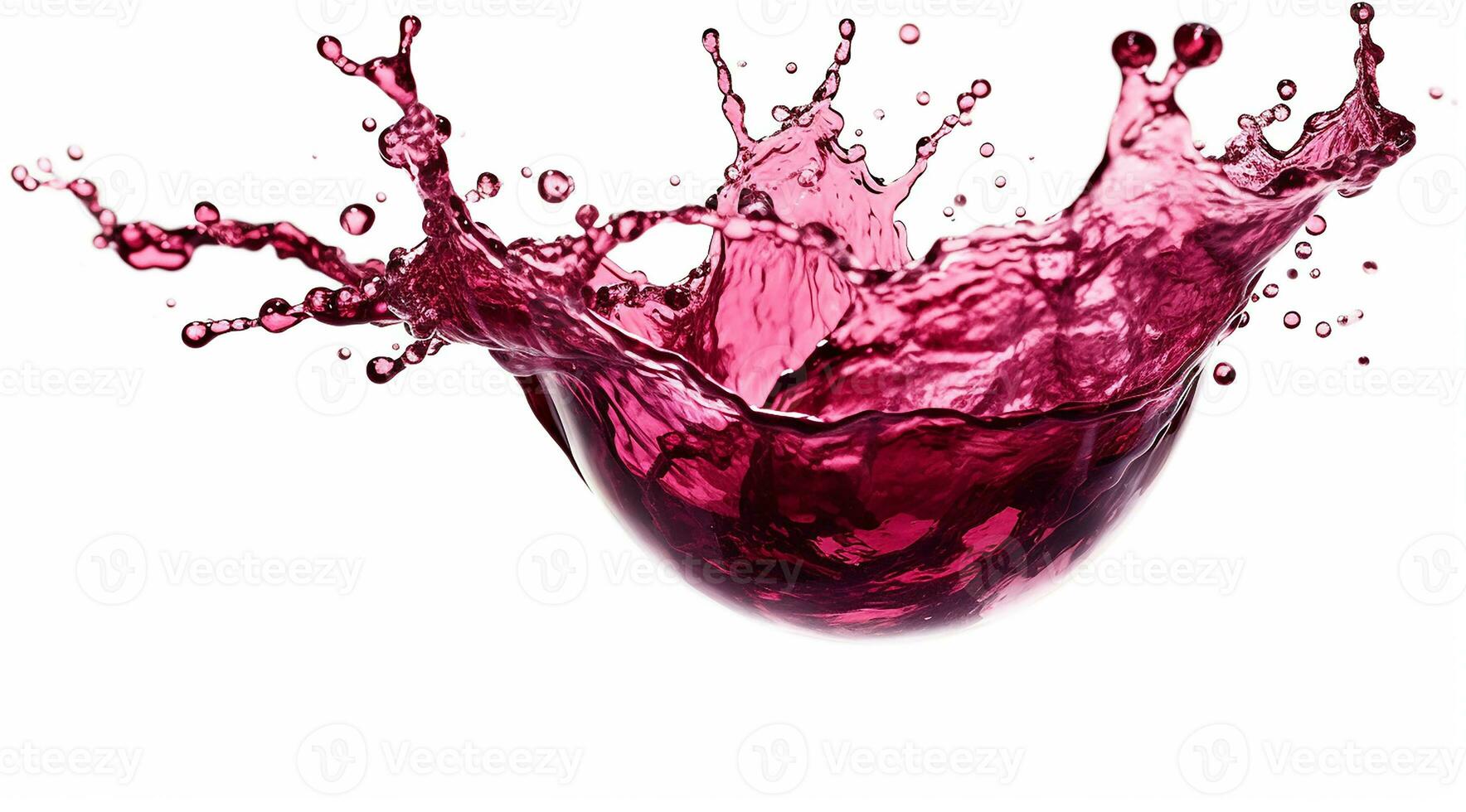 rosso vino spruzzo isolato, ai generato foto