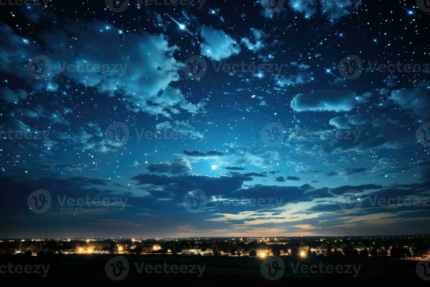 cielo a notte situazione ai generato foto