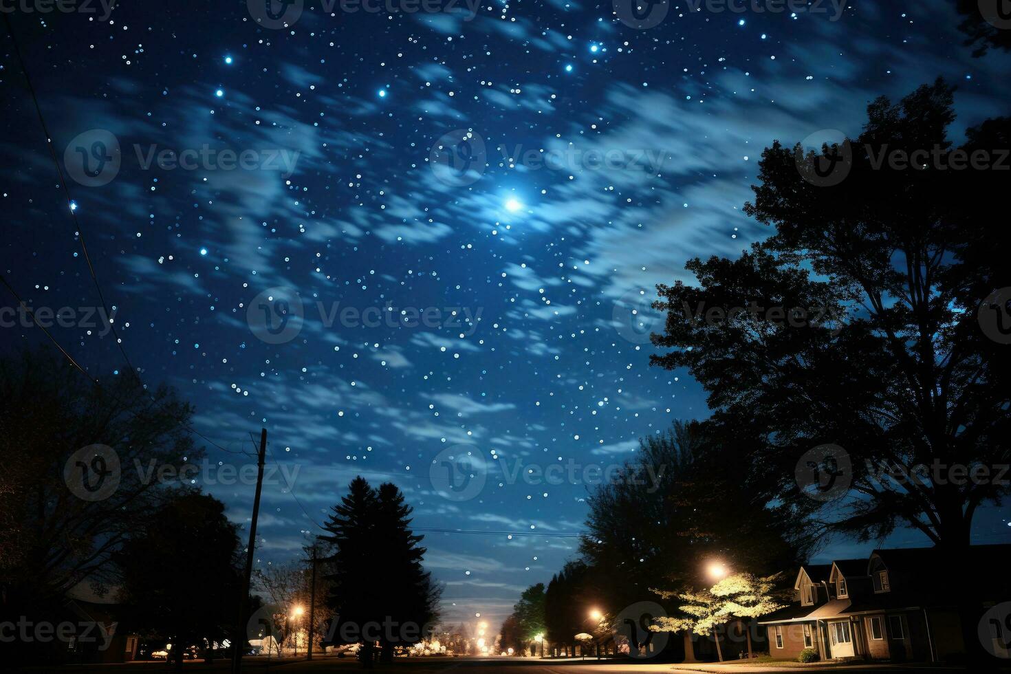 cielo a notte situazione ai generato foto