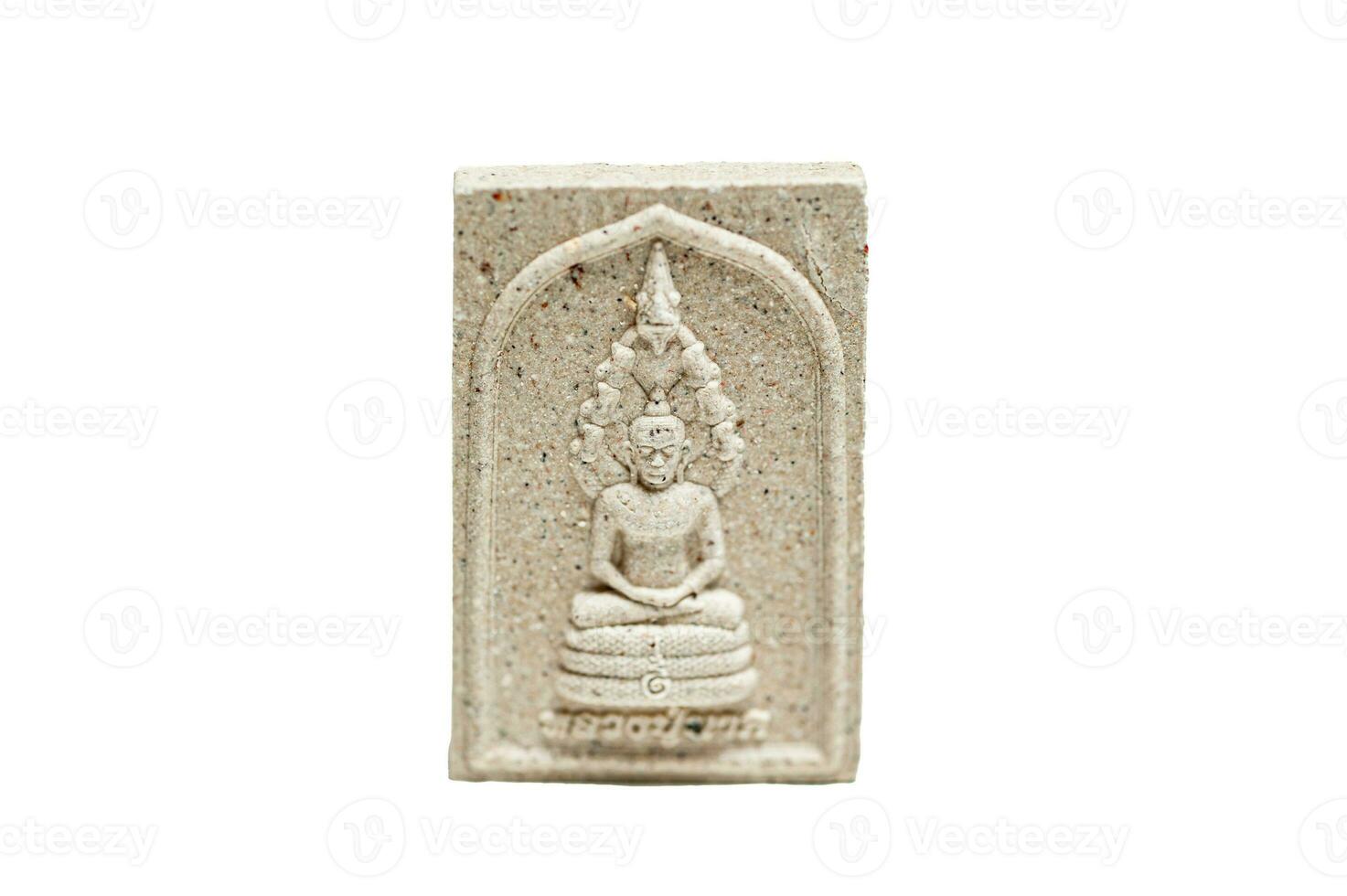 Budda amuleti siamo fatto a partire dal tailandese amuleti argilla isolato su un' bianca sfondo. foto