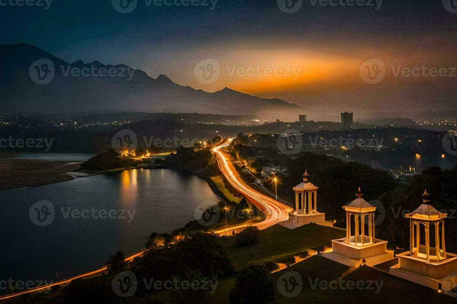 il città di Kandy, sri lanka. ai-generato foto