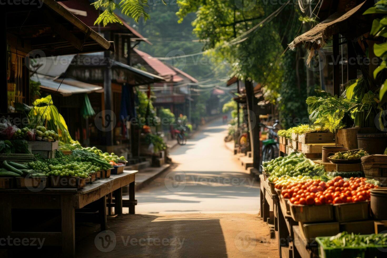 viaggio concetto per Comunità Prodotto mercati nel Asia. generativo ai foto