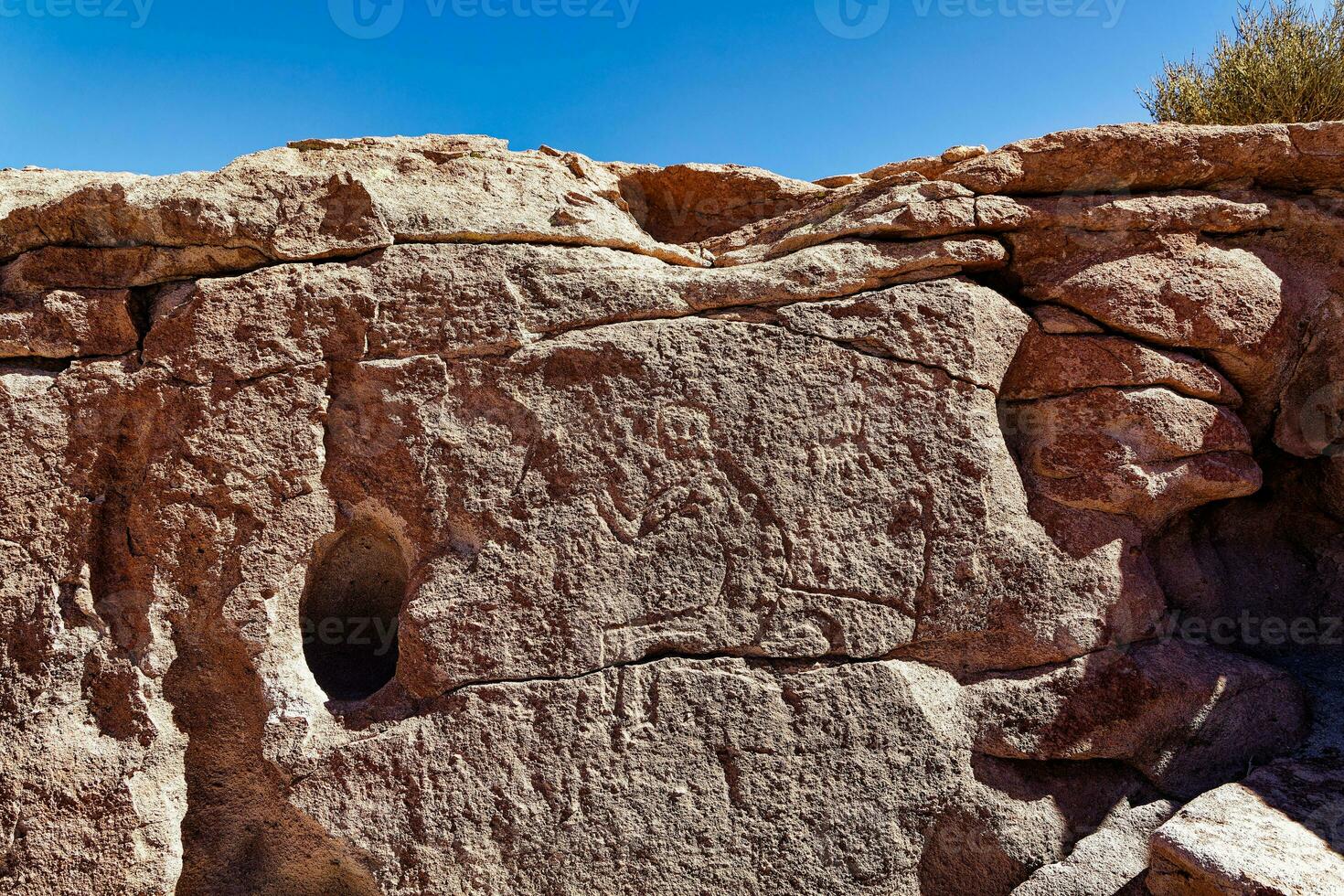 erba buenas archeologico luogo - chile. grotta dipinti - atacama deserto. san pedro de atacama. foto