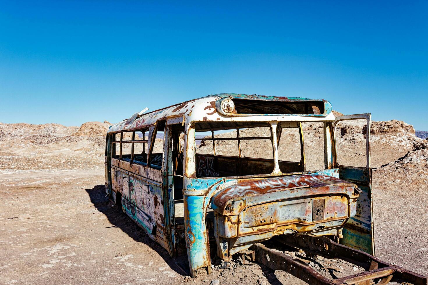 Magia autobus atacama deserto - san pedro de atacama - EL loa - antofagasta regione - chile. foto