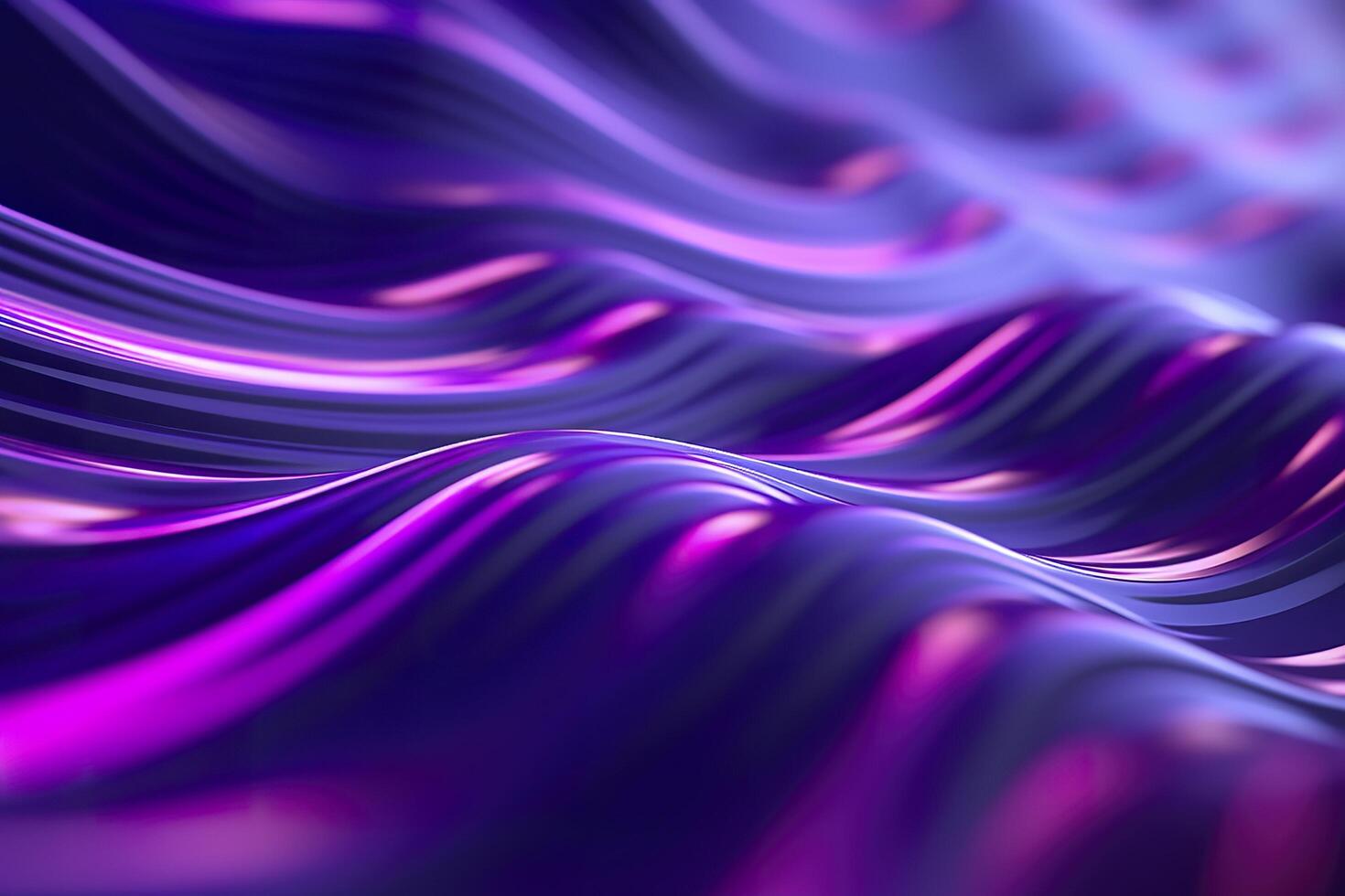 3d esegue il rendering tecnologico onde con viola, e vivace colori. ai generativo foto