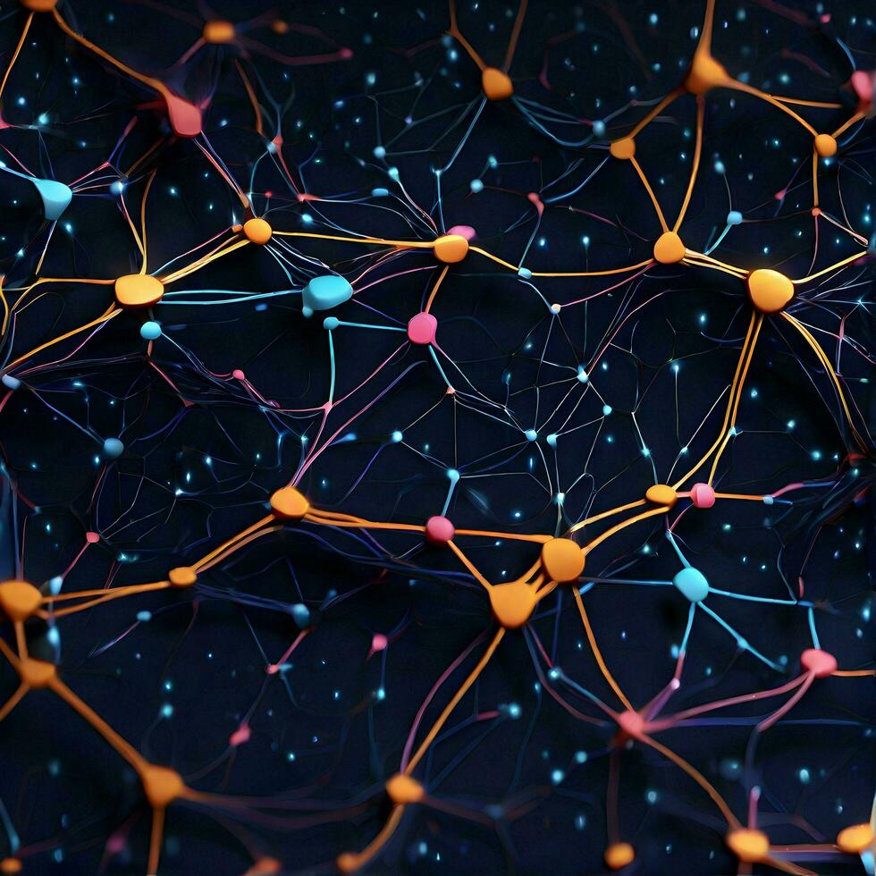 astratto sfondo quello è ispirato di il complesso Rete di sinapsi quello si connette nostro cervelli. foto