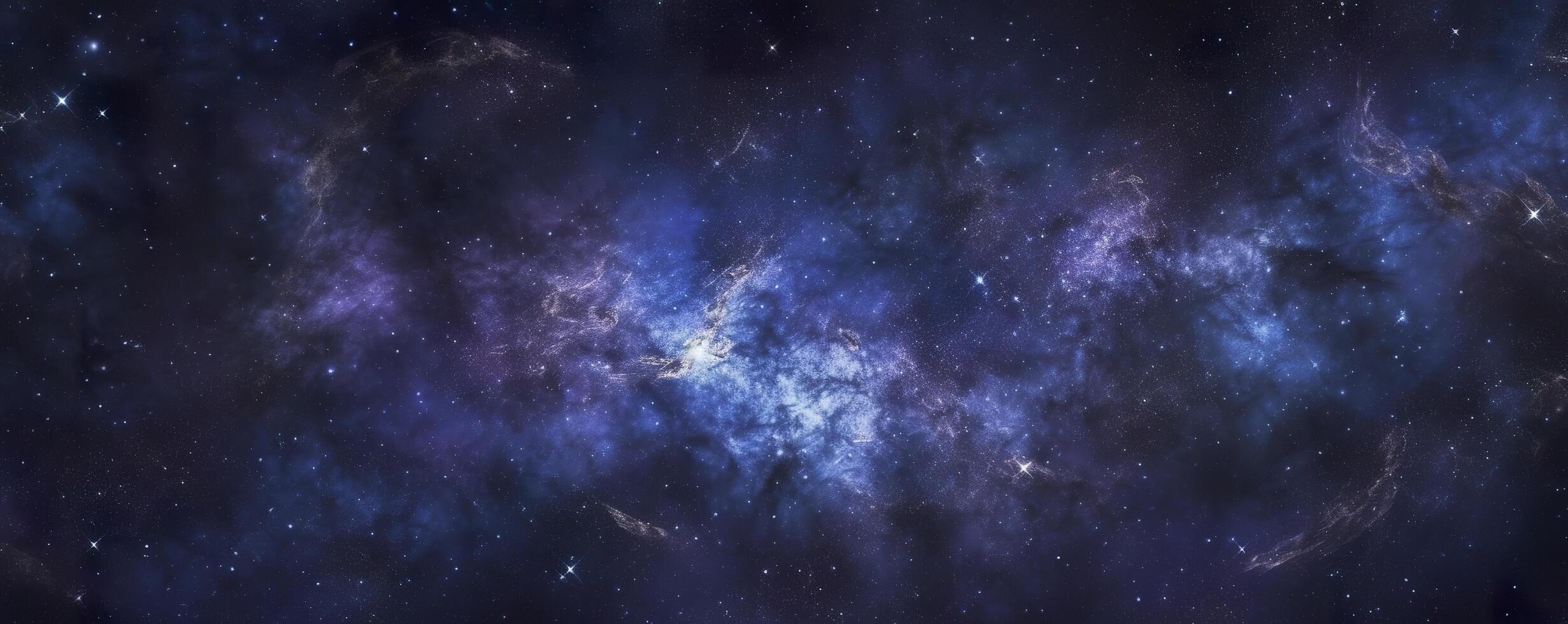 un' foto di molto buio stellato notte spazio prese a partire dal giacomo Webb spazio telescopio, notte cielo, buio nero e buio blu tono, nebulosa, ai generativo