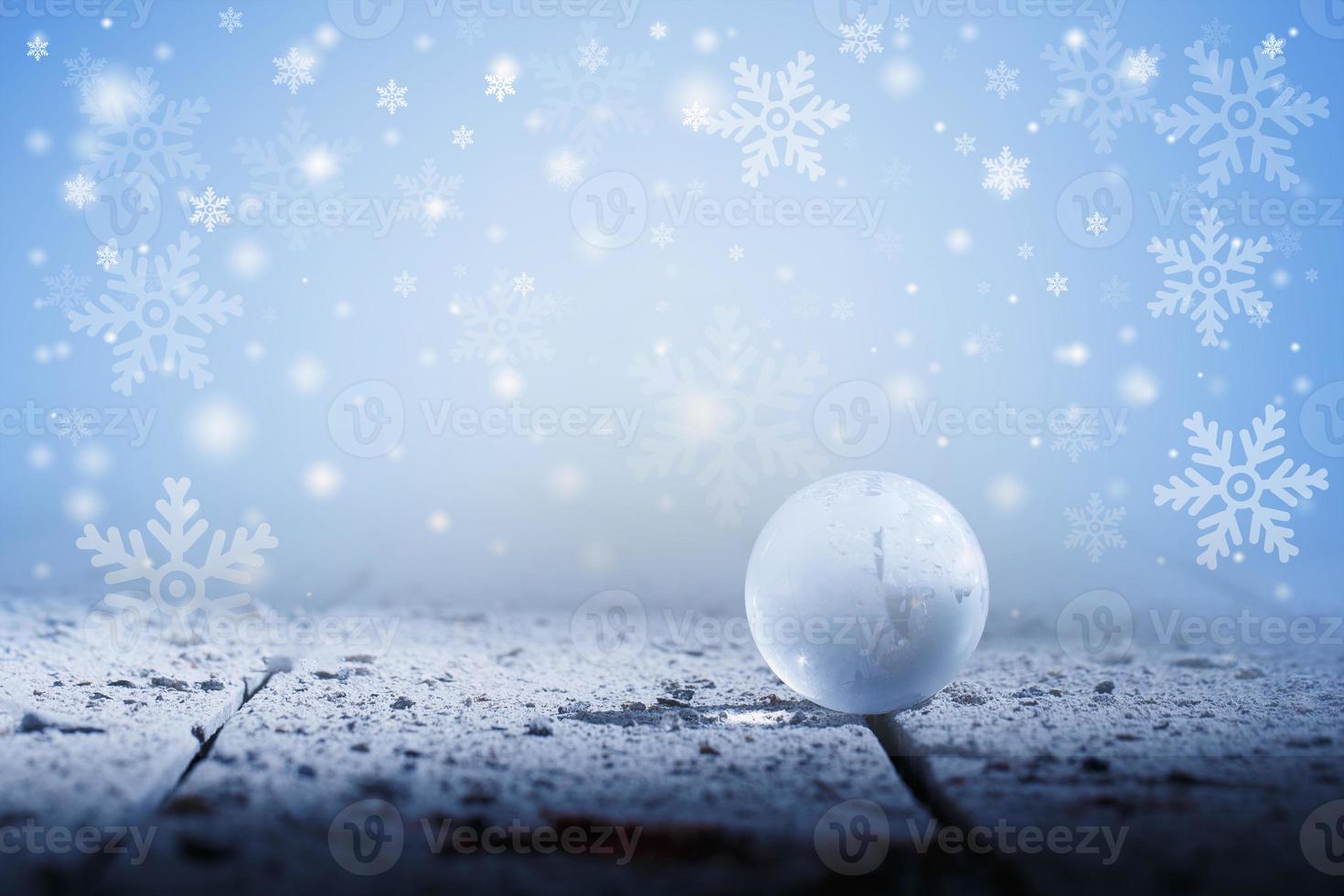 globo con fiocco di neve natale foto