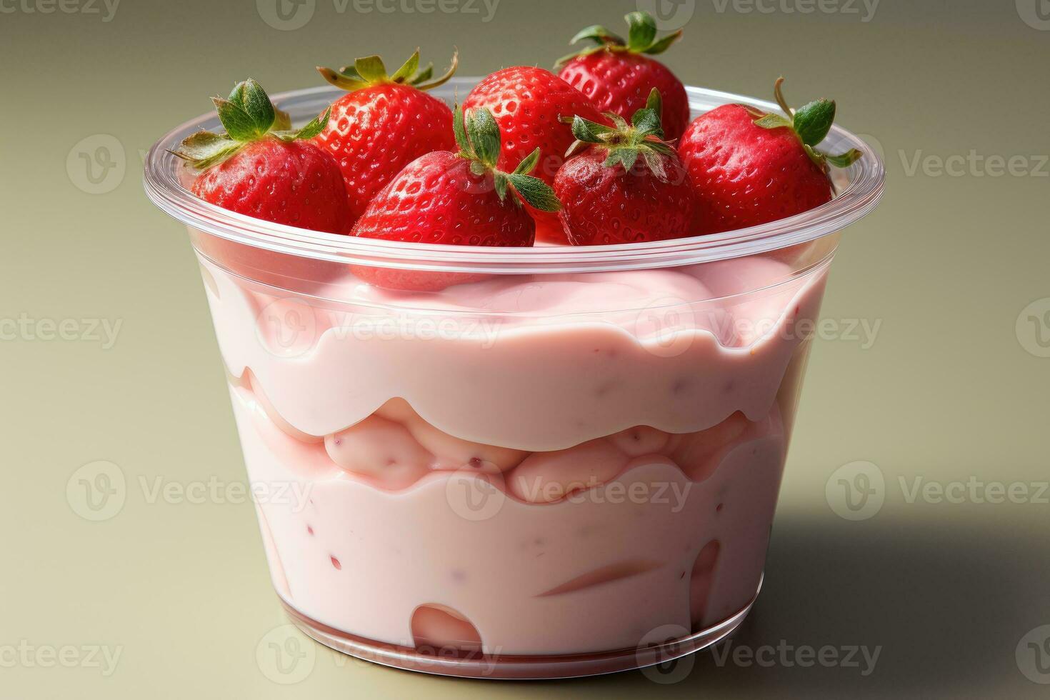 foto di tazza di Yogurt nel interno foto studio ai generato