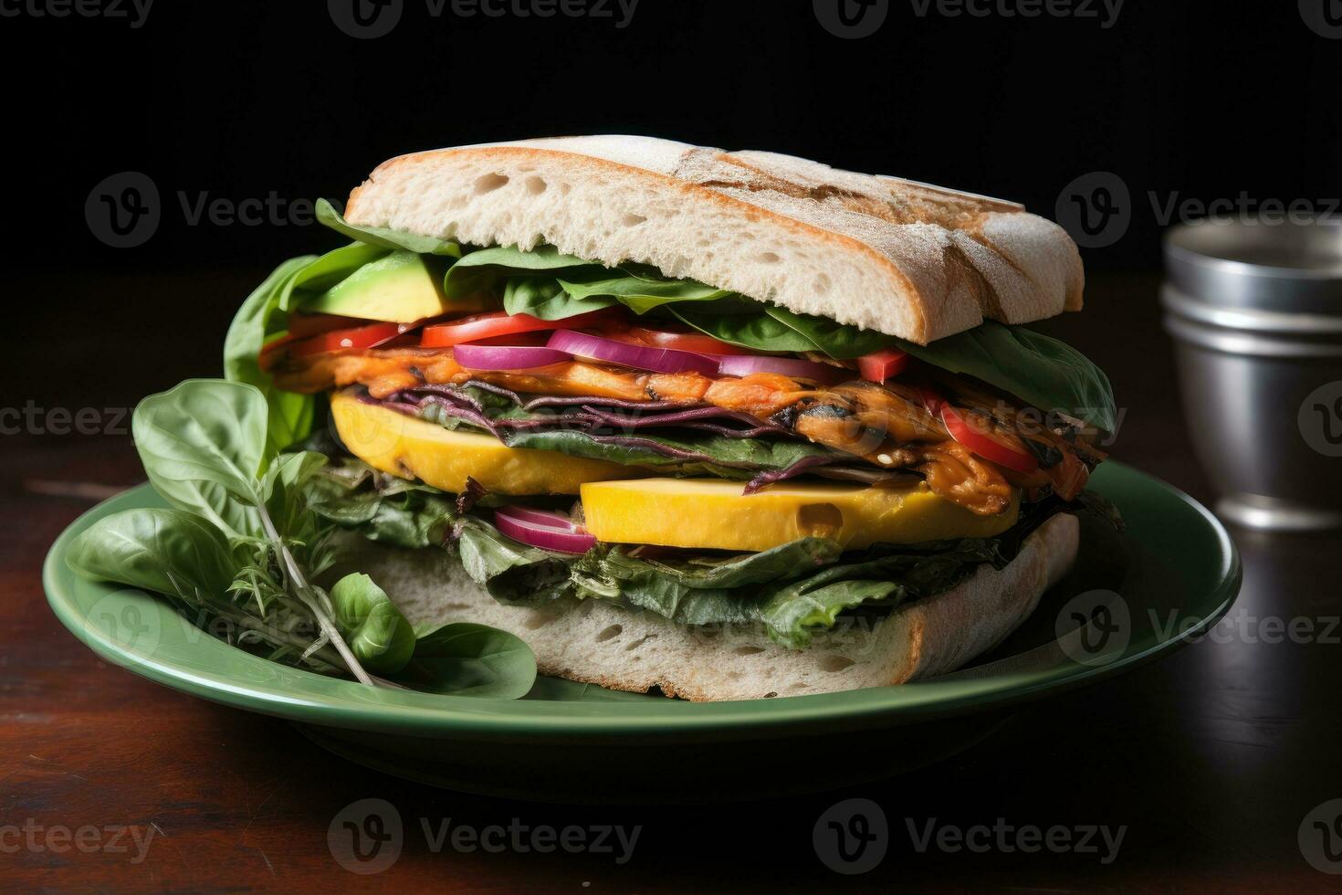 fotografie di vegano cibo nel interno foto studio ai generato