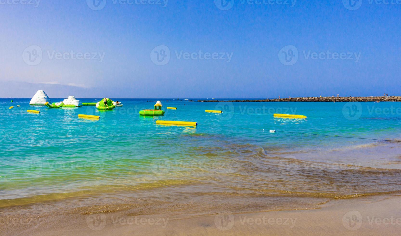 spiaggia playa de las vistas canarie isola spagnola tenerife africa. foto