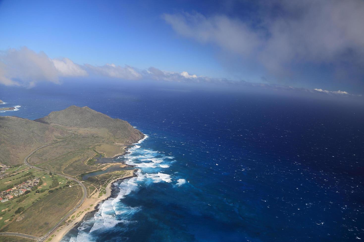 ripresa aerea di oahu hawaii foto