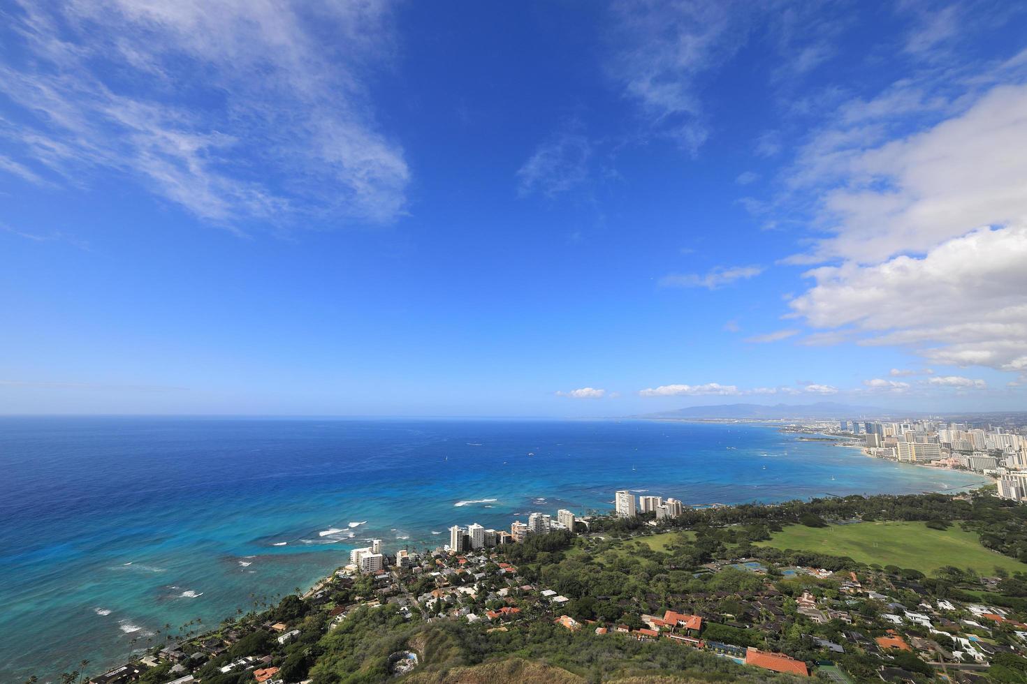 la vista dalla testa di diamante hawaii foto