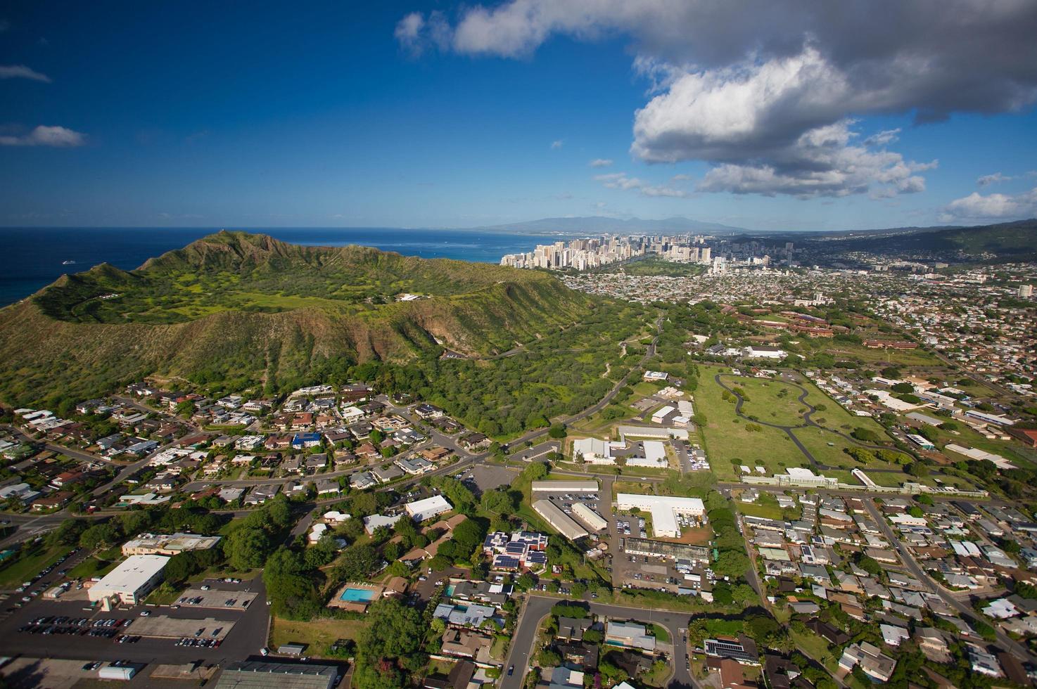 ripresa aerea di oahu hawaii foto