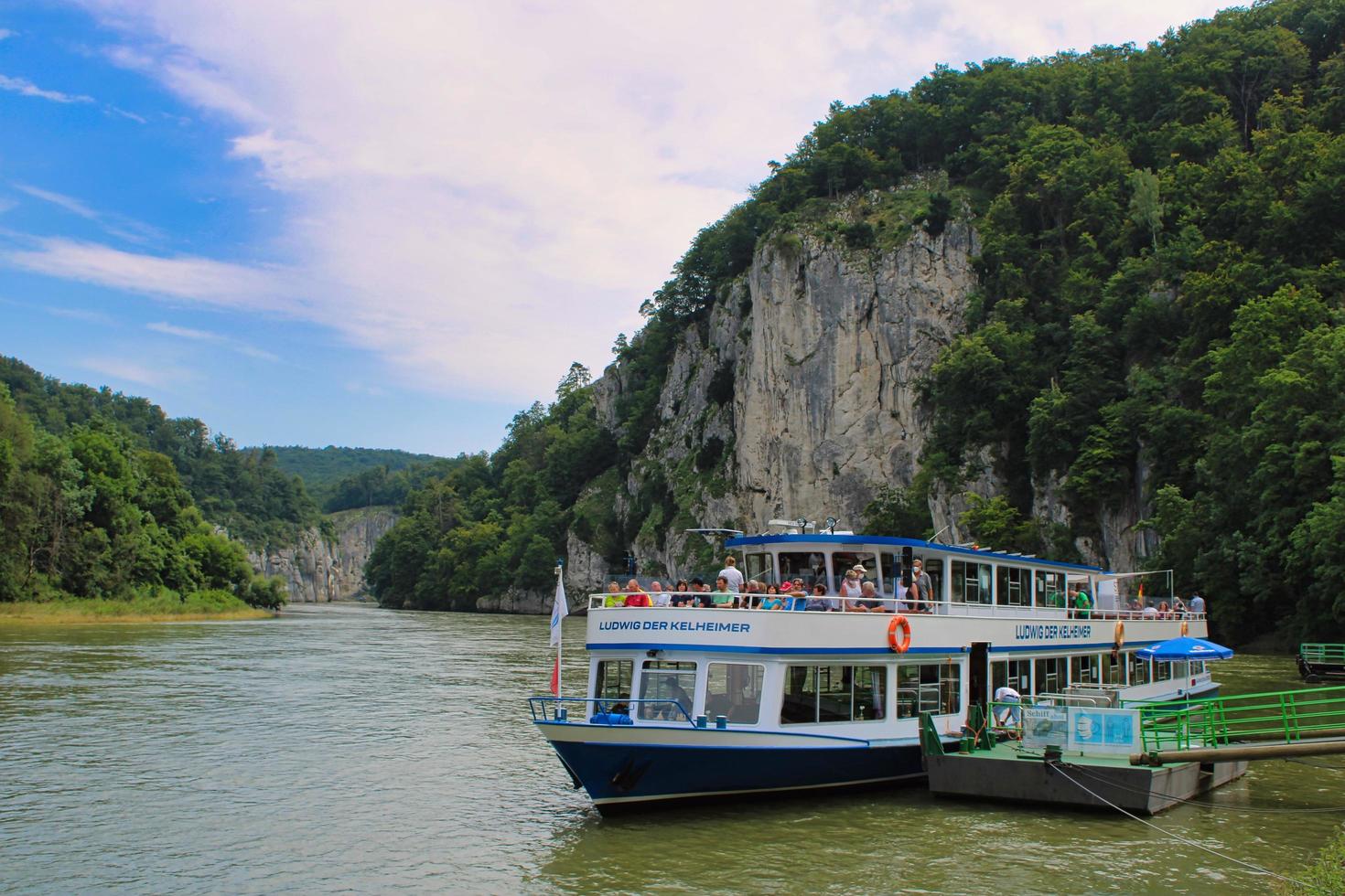 germania, 2021 - gita in barca da kehlheim a weltenburg sul fiume Danubio foto