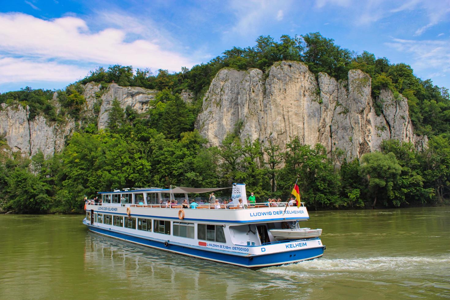 germania, 2021 - gita in barca da kehlheim a weltenburg sul fiume Danubio foto