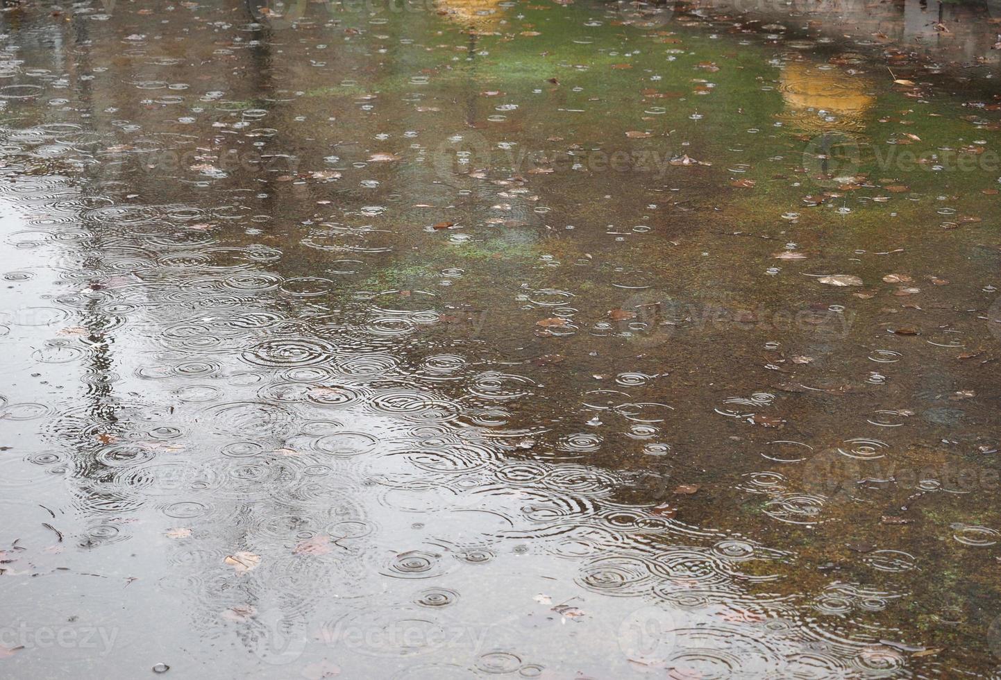 sfondo di pozzanghera di acqua piovana foto