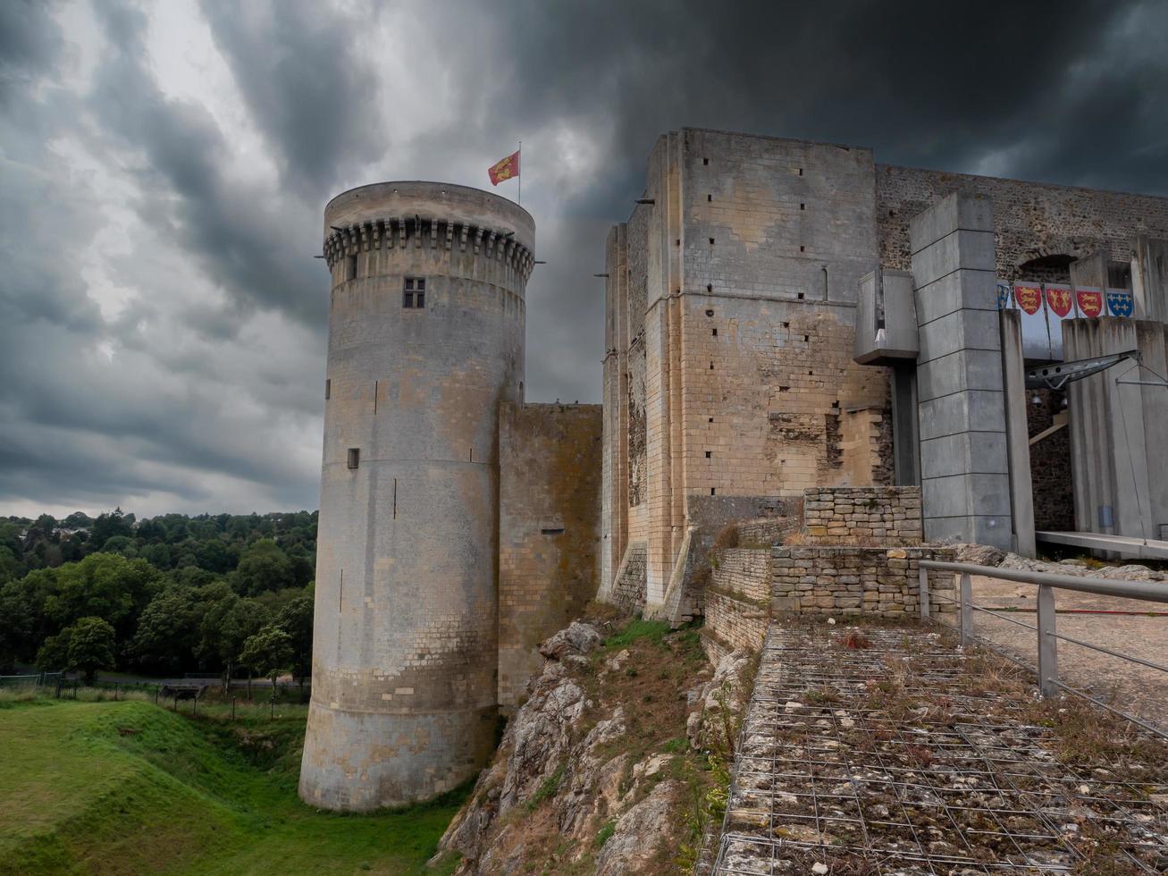 dungeon del castello, falaise, calvados, normandia, francia. foto