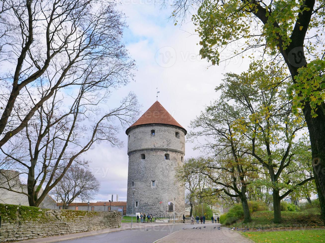 torre di artiglieria a sei piani nel centro storico di tallinn, estonia foto