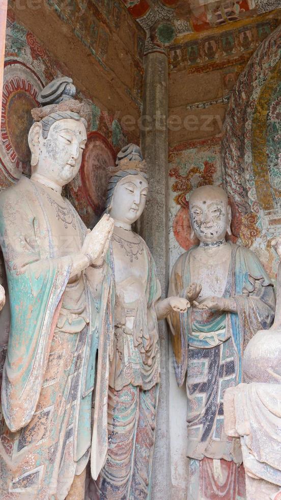 complesso grotta-tempio di maijishan nella città di tianshui, provincia di gansu, cina. foto