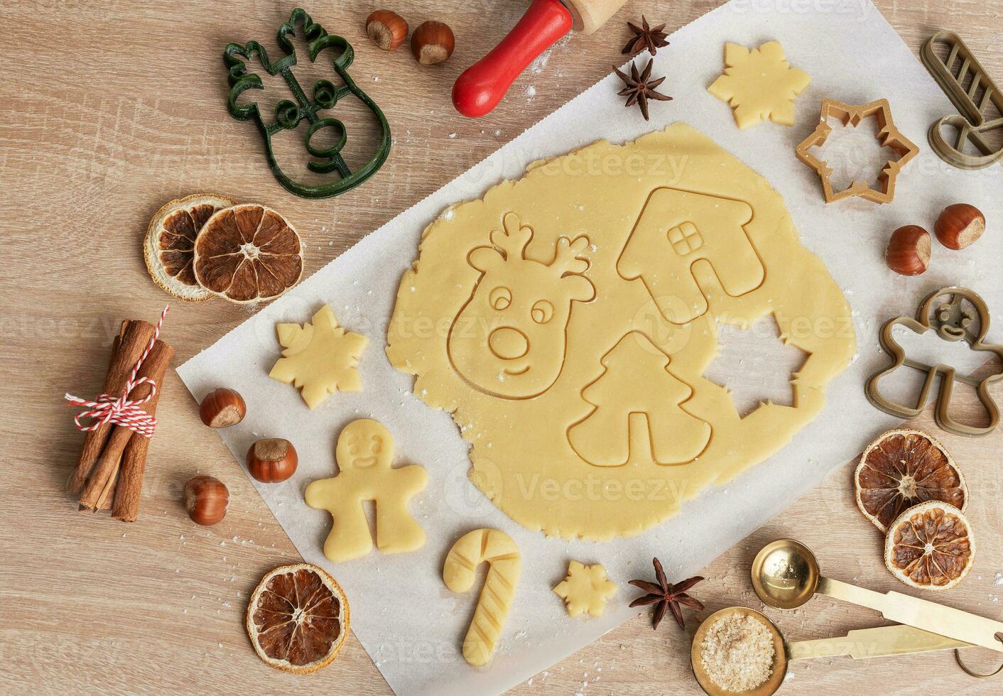 Natale cottura al forno, Pan di zenzero biscotti foto