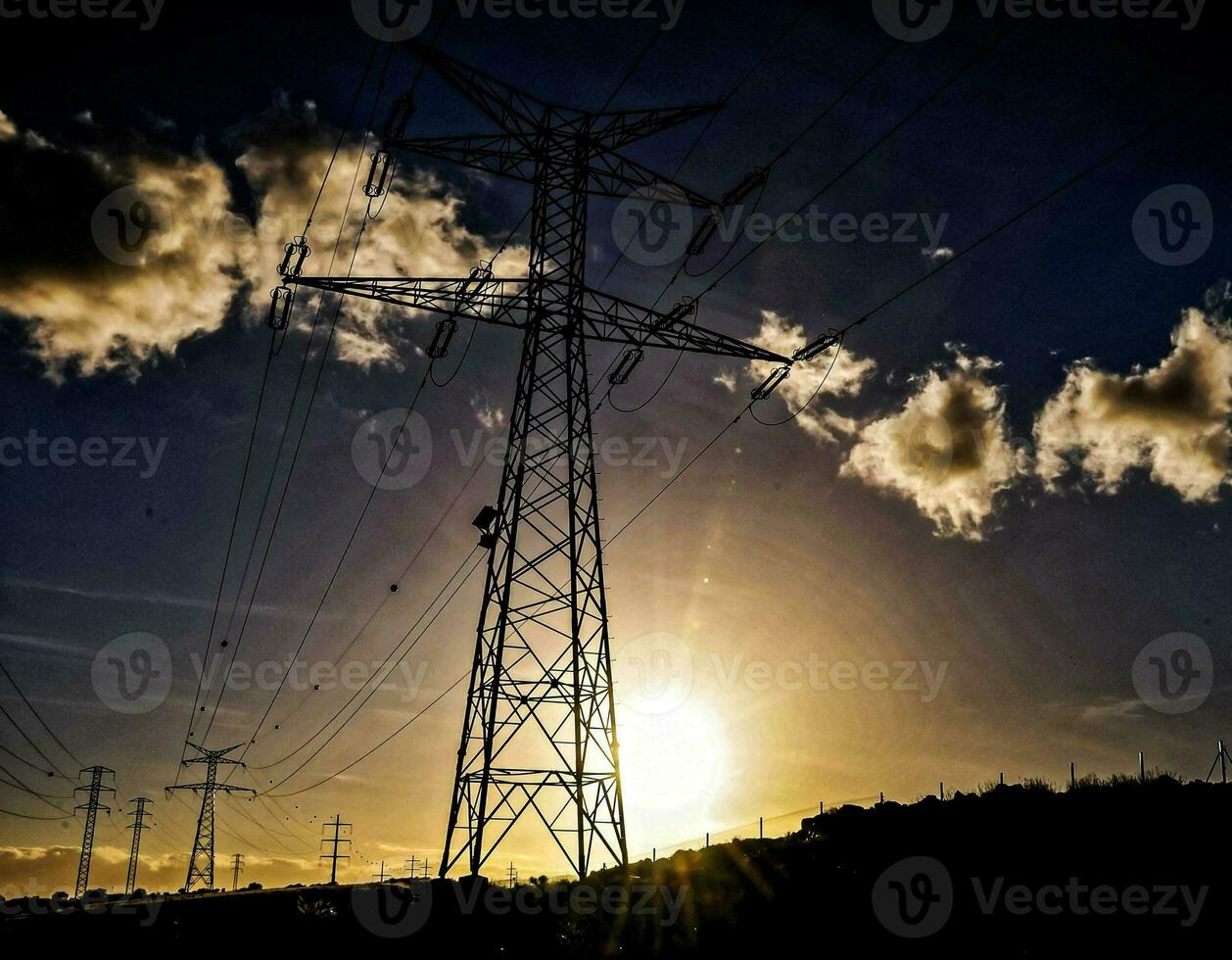 elettrico energia piloni foto