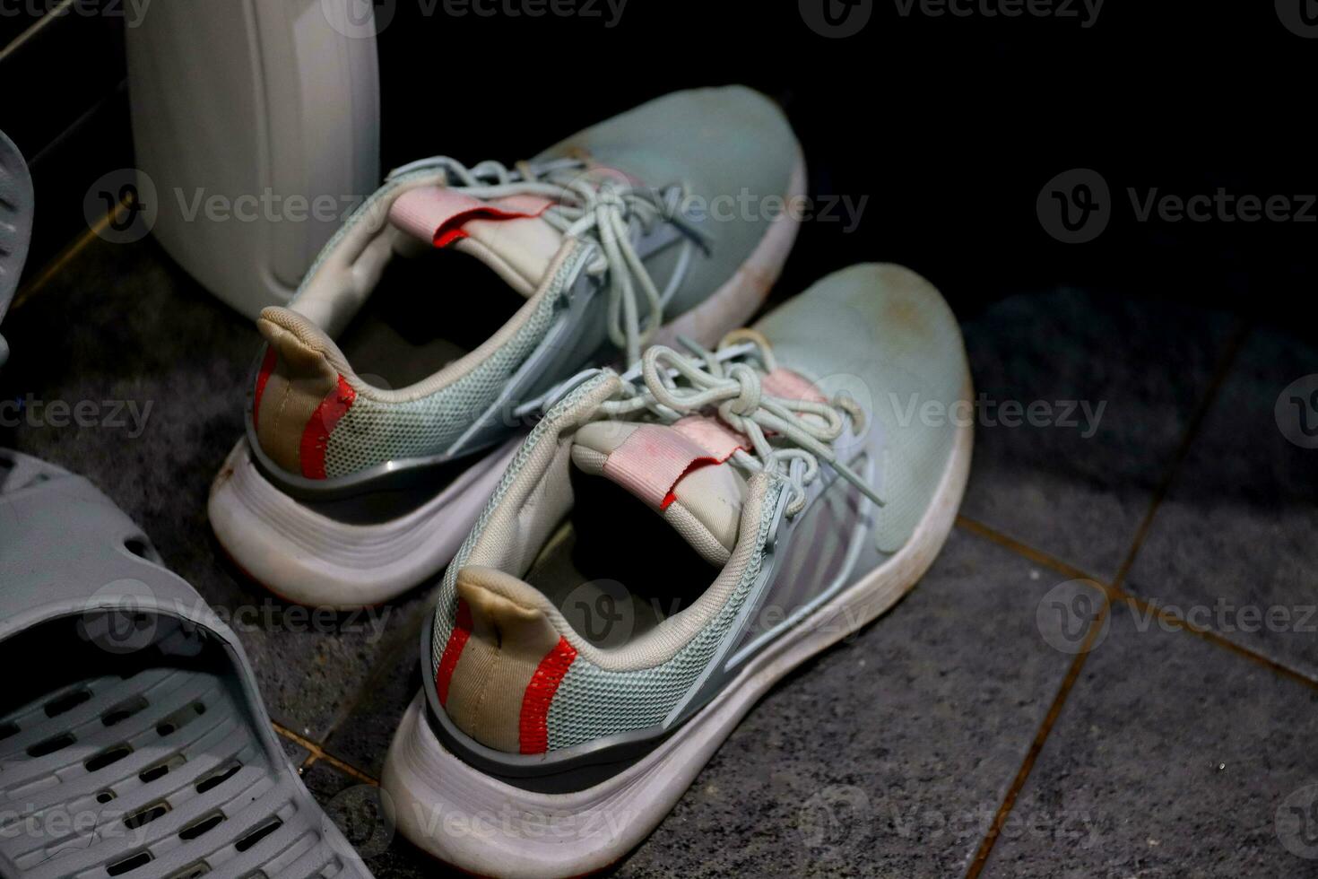 quotidiano fotografie di sporco e contaminati scarpe da ginnastica