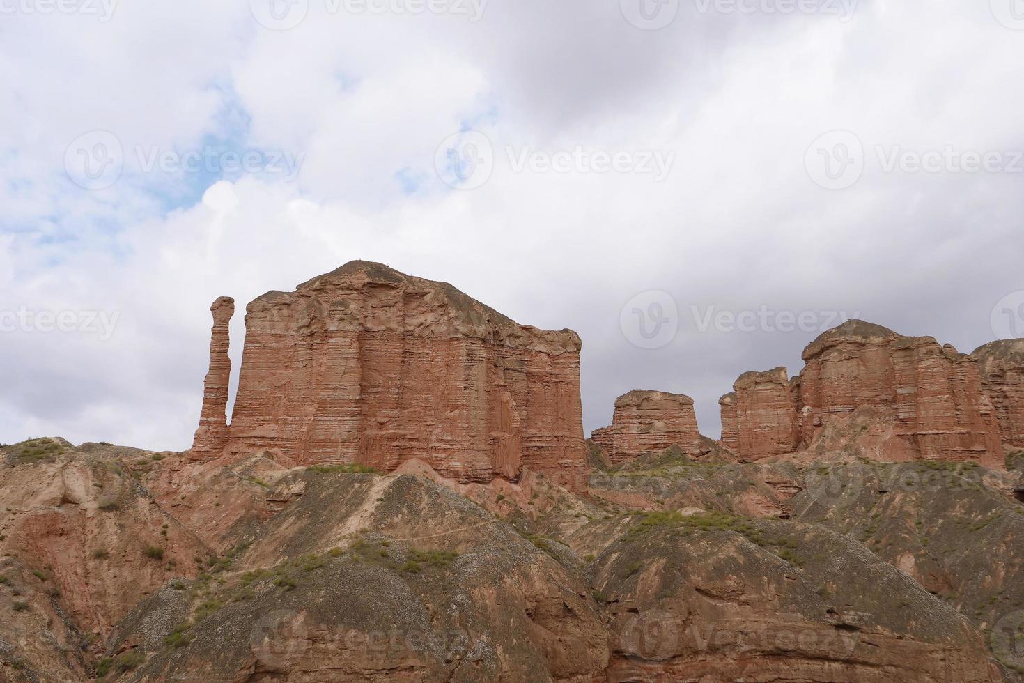 zona scenica di binggou danxia nella provincia di sunan zhangye gansu, cina. foto