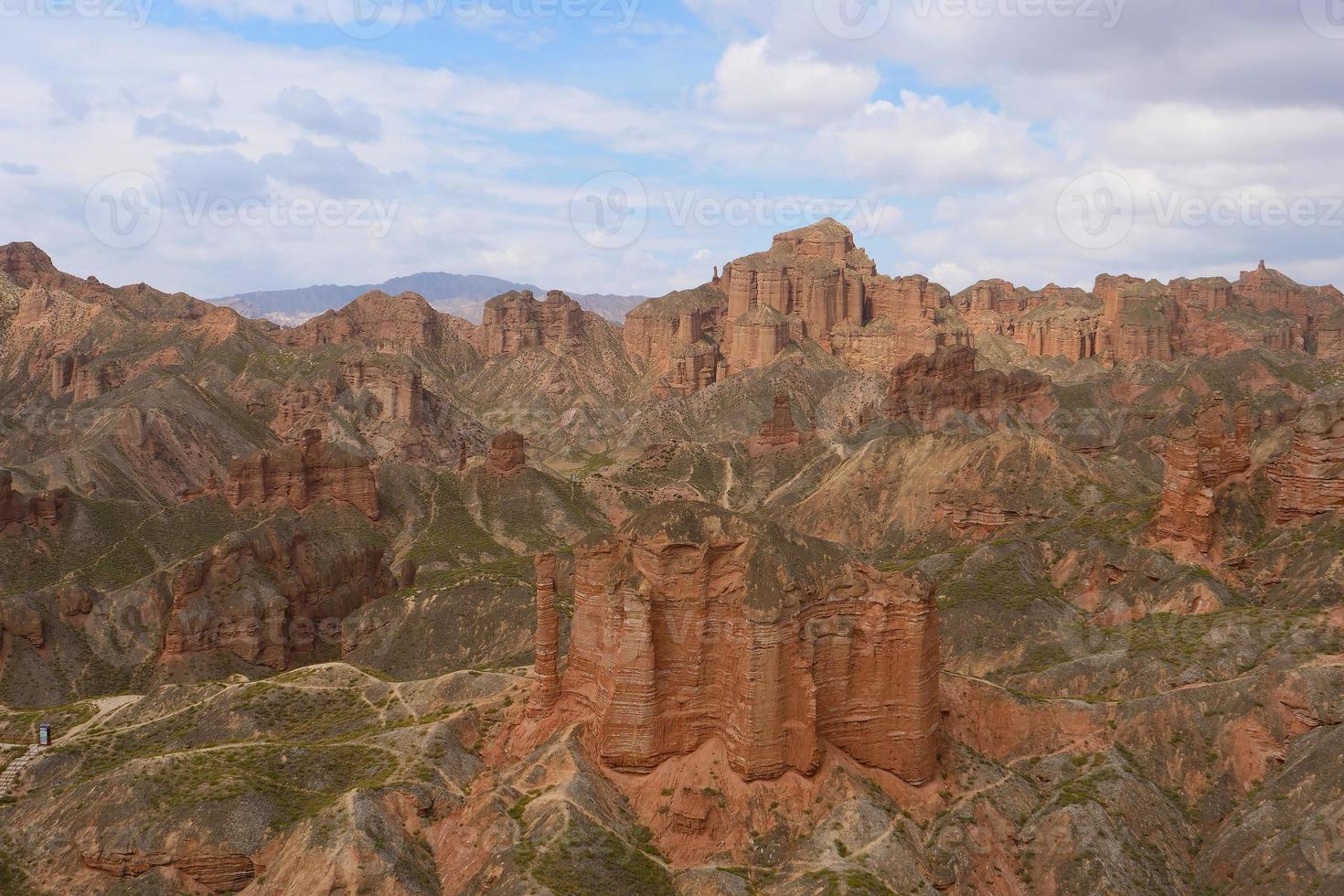 zona scenica di binggou danxia nella provincia di sunan zhangye gansu, cina. foto