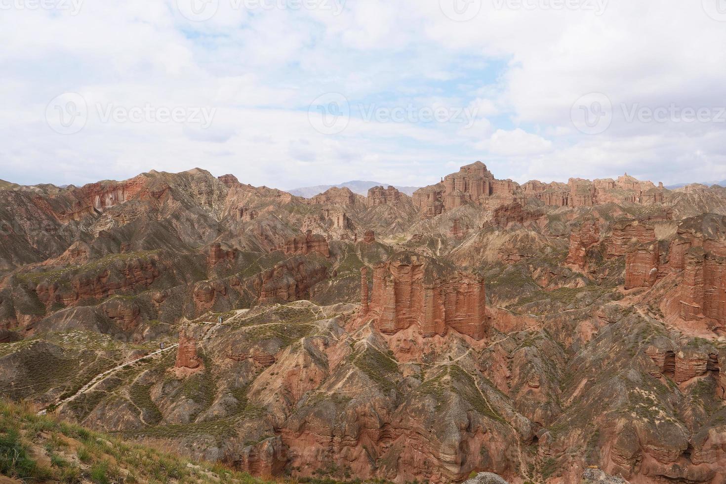 zona scenica di binggou danxia nella provincia di sunan zhangye gansu, cina. foto