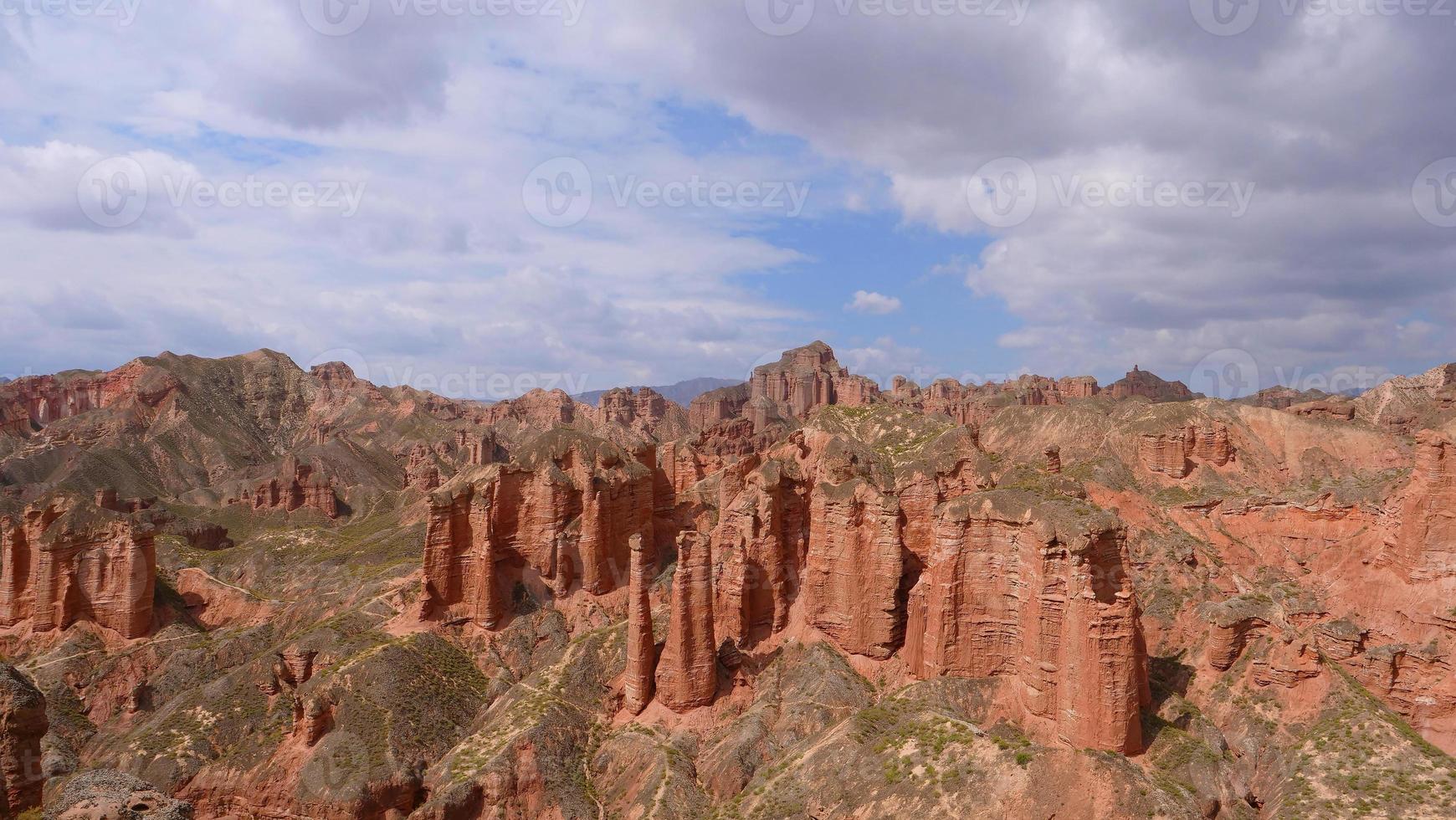 zona scenica di binggou danxia nella provincia di sunan zhangye gansu, cina. foto