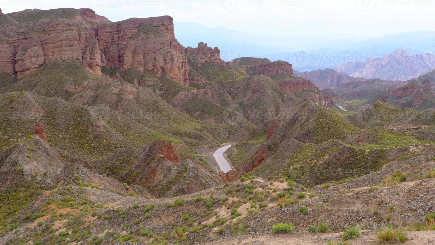 zona scenica di binggou danxia nella provincia di sunan zhangye gansu, cina. foto