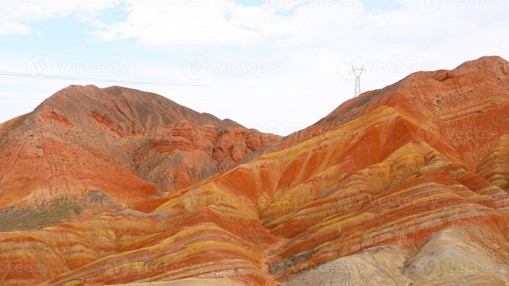 zhangyei danxia landform in gansu cina. foto