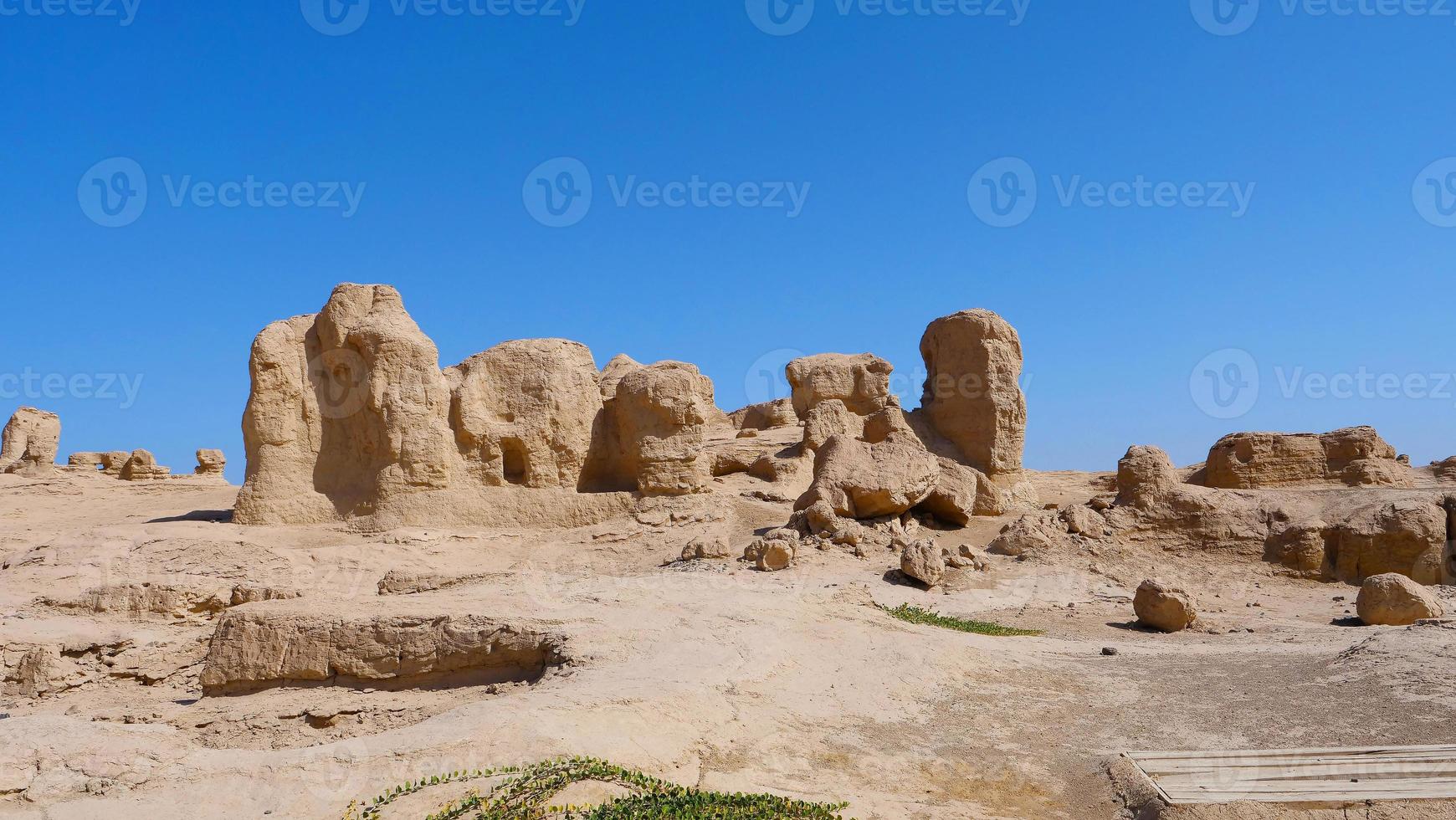 rovine di jiaohe che si trovano nella provincia cinese dello xinjiang. foto