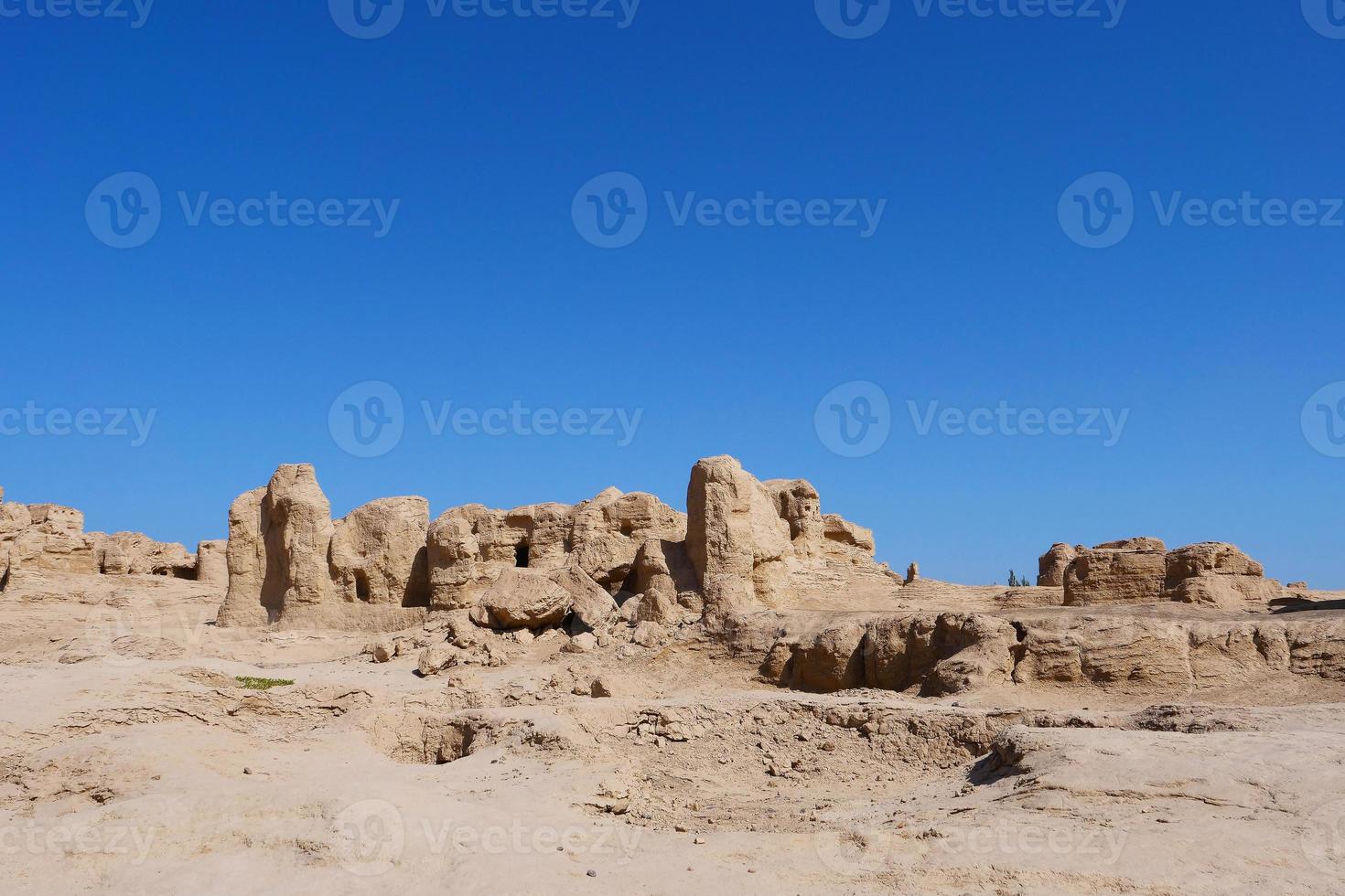 rovine di jiaohe che si trovano nella provincia cinese dello xinjiang. foto